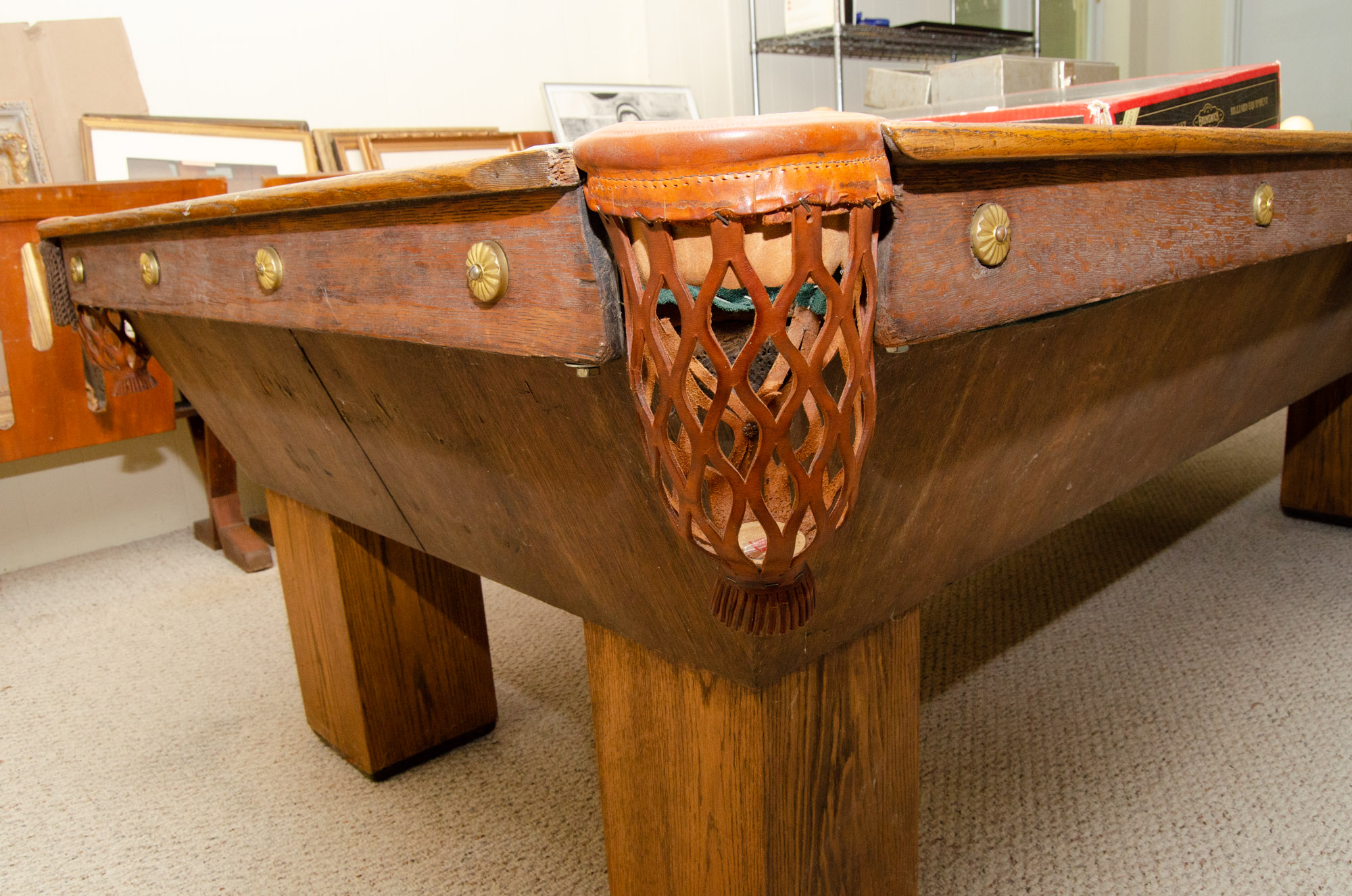 Brunswick "The Aviator" Quarter Sawn Oak Billiard Table