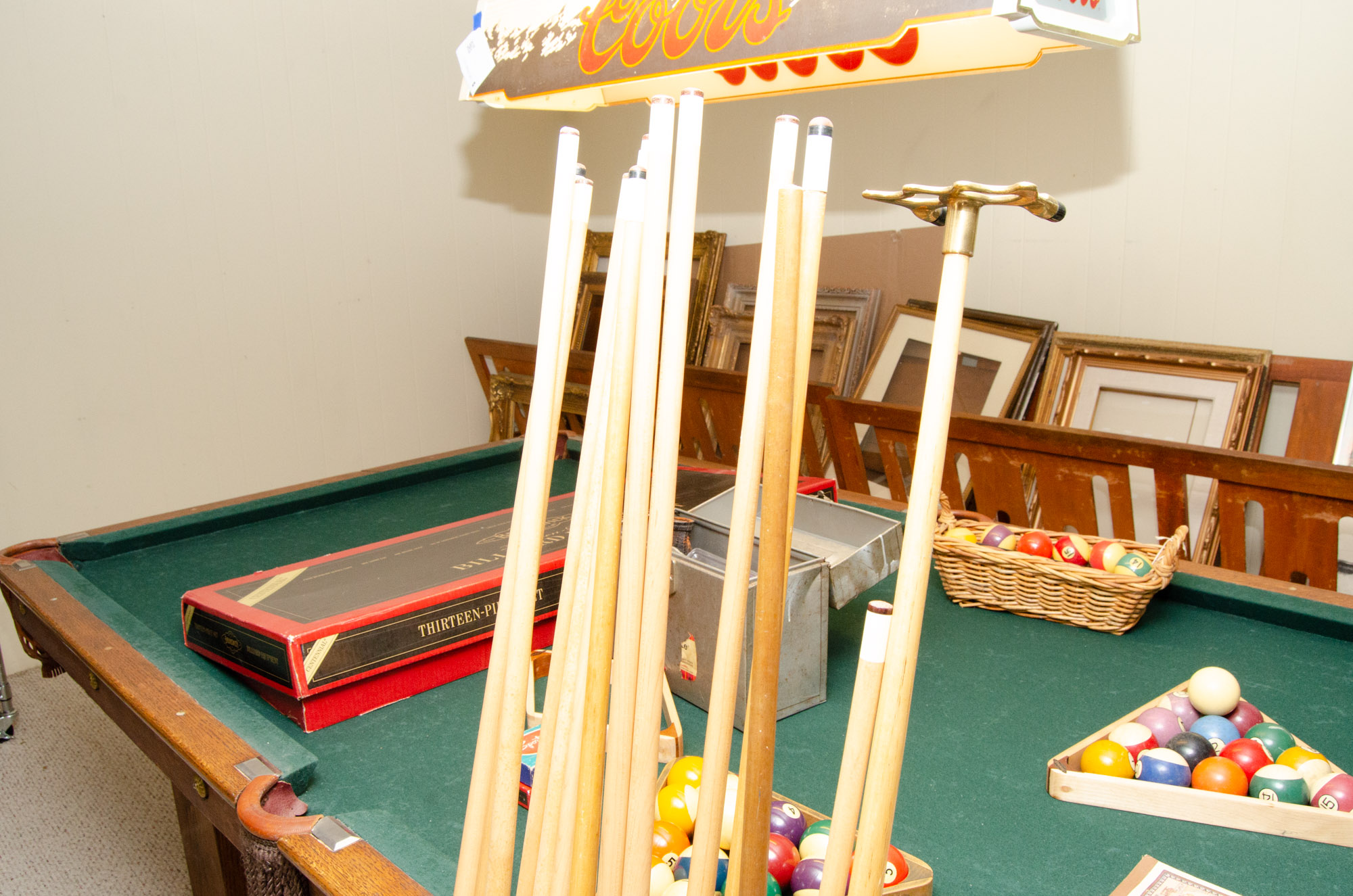 Brunswick "The Aviator" Quarter Sawn Oak Billiard Table