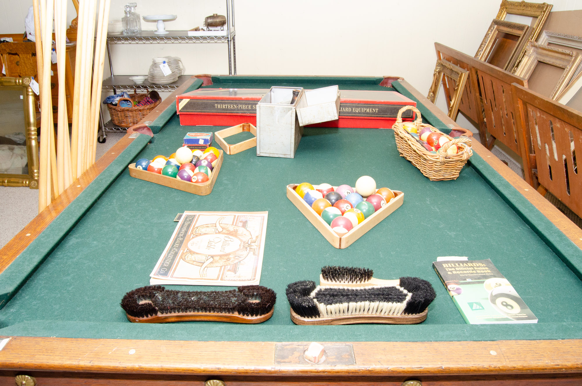 Brunswick "The Aviator" Quarter Sawn Oak Billiard Table