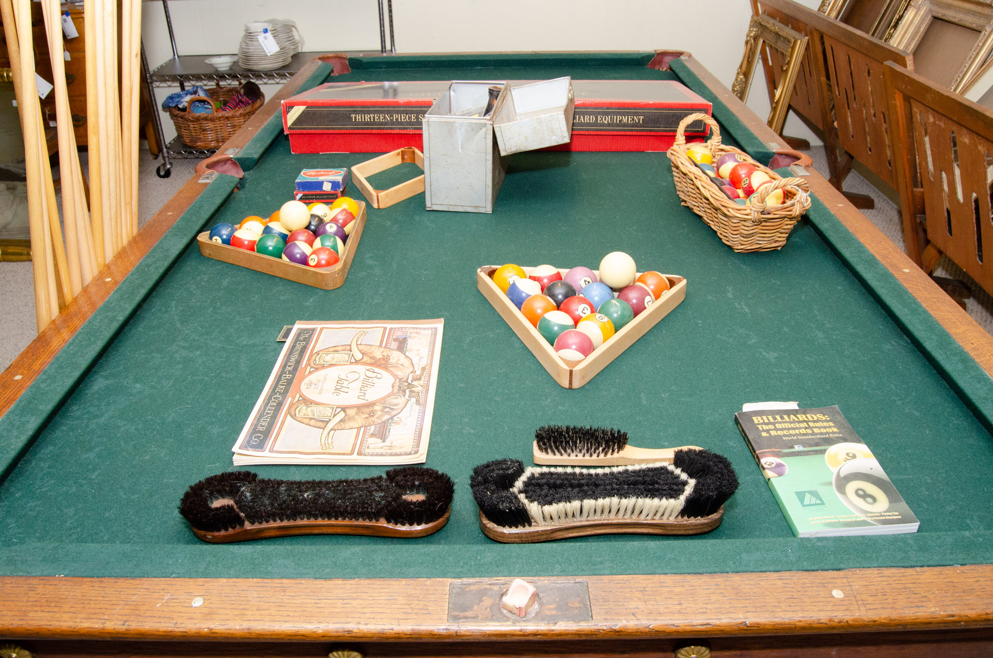 Brunswick "The Aviator" Quarter Sawn Oak Billiard Table