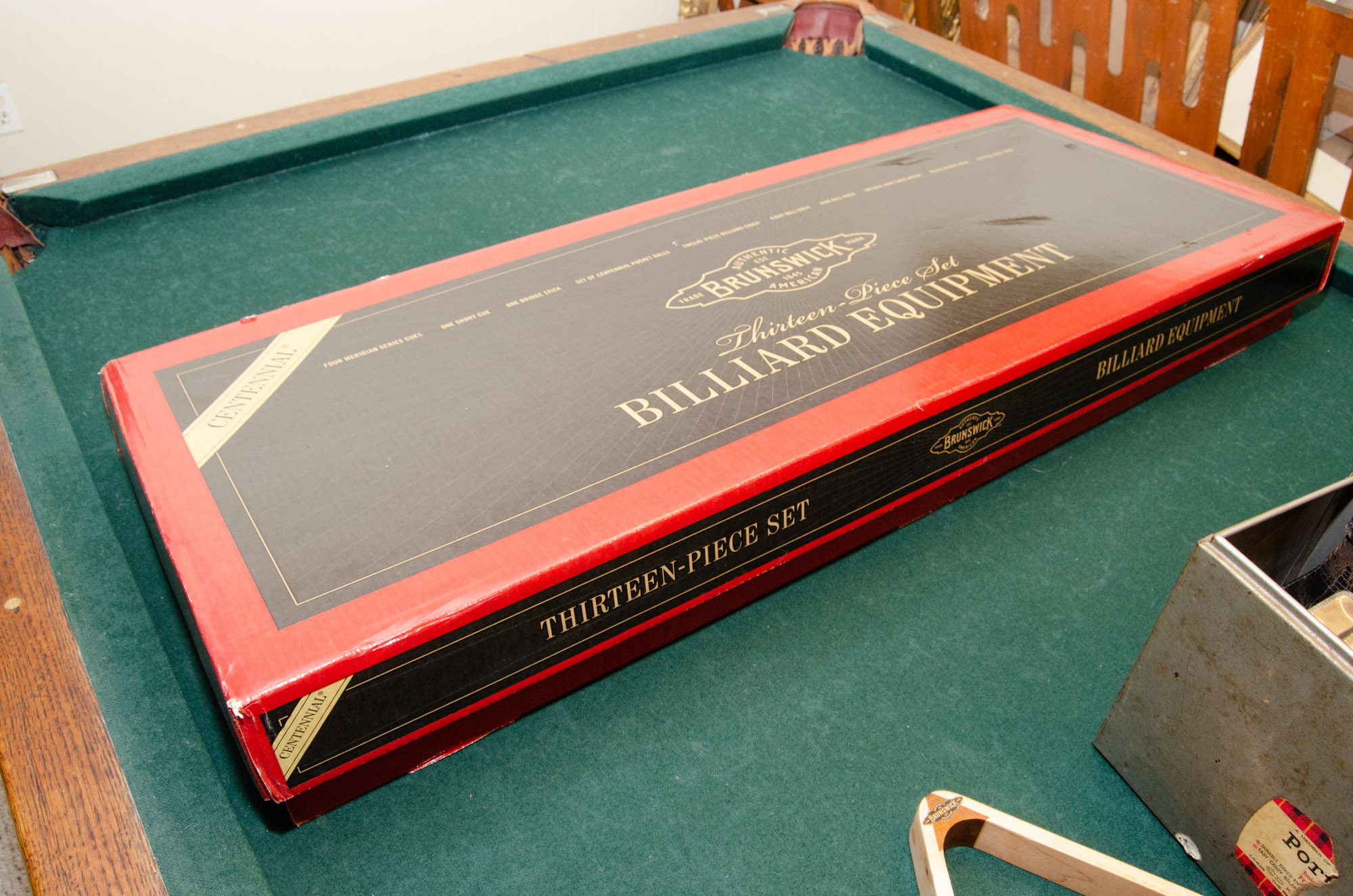 Brunswick "The Aviator" Quarter Sawn Oak Billiard Table