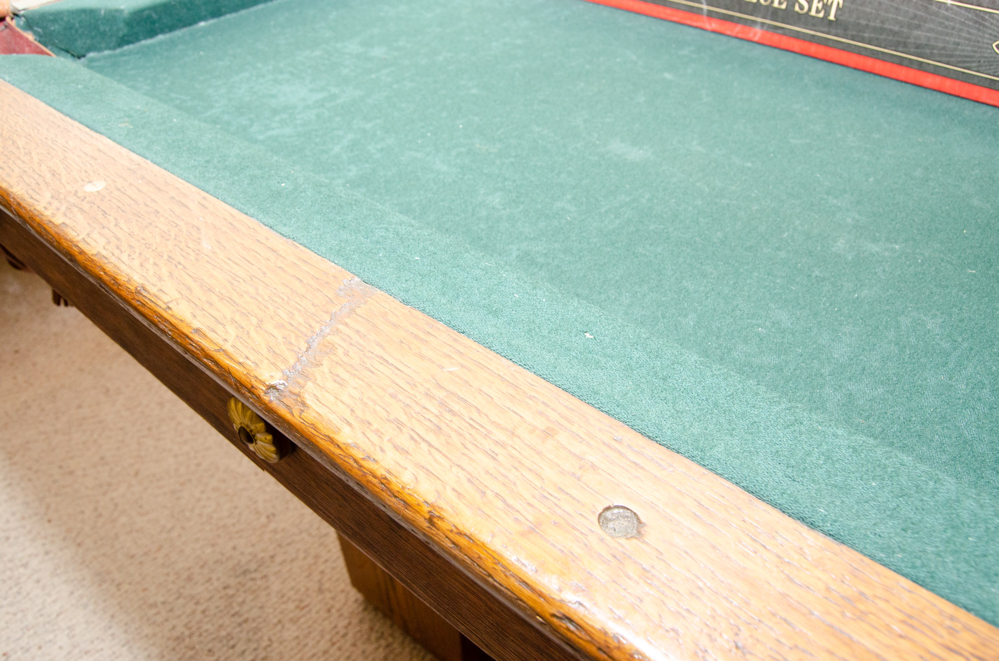 Brunswick "The Aviator" Quarter Sawn Oak Billiard Table