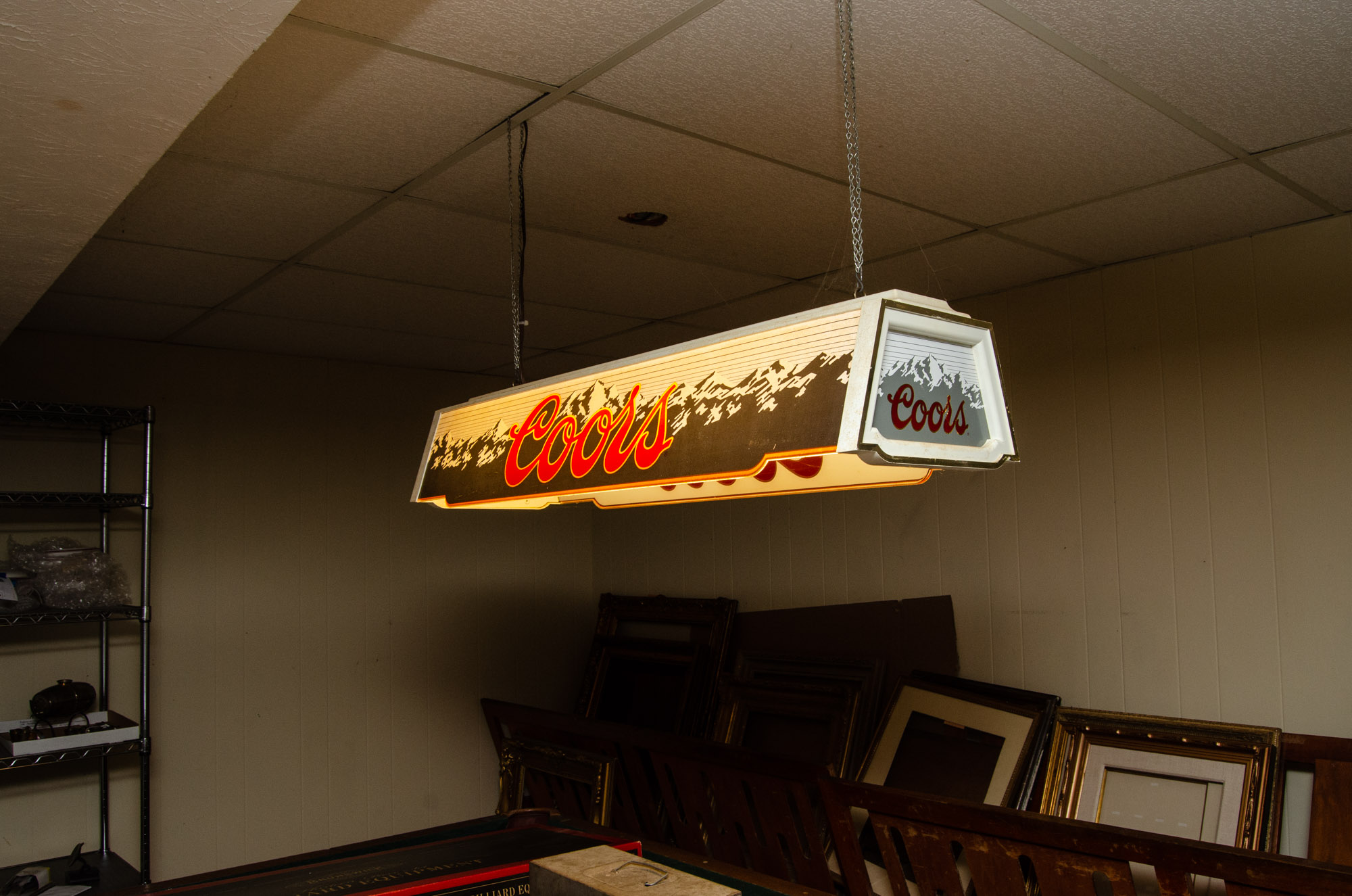 Vintage Coors Light Pool Table Light Fixture