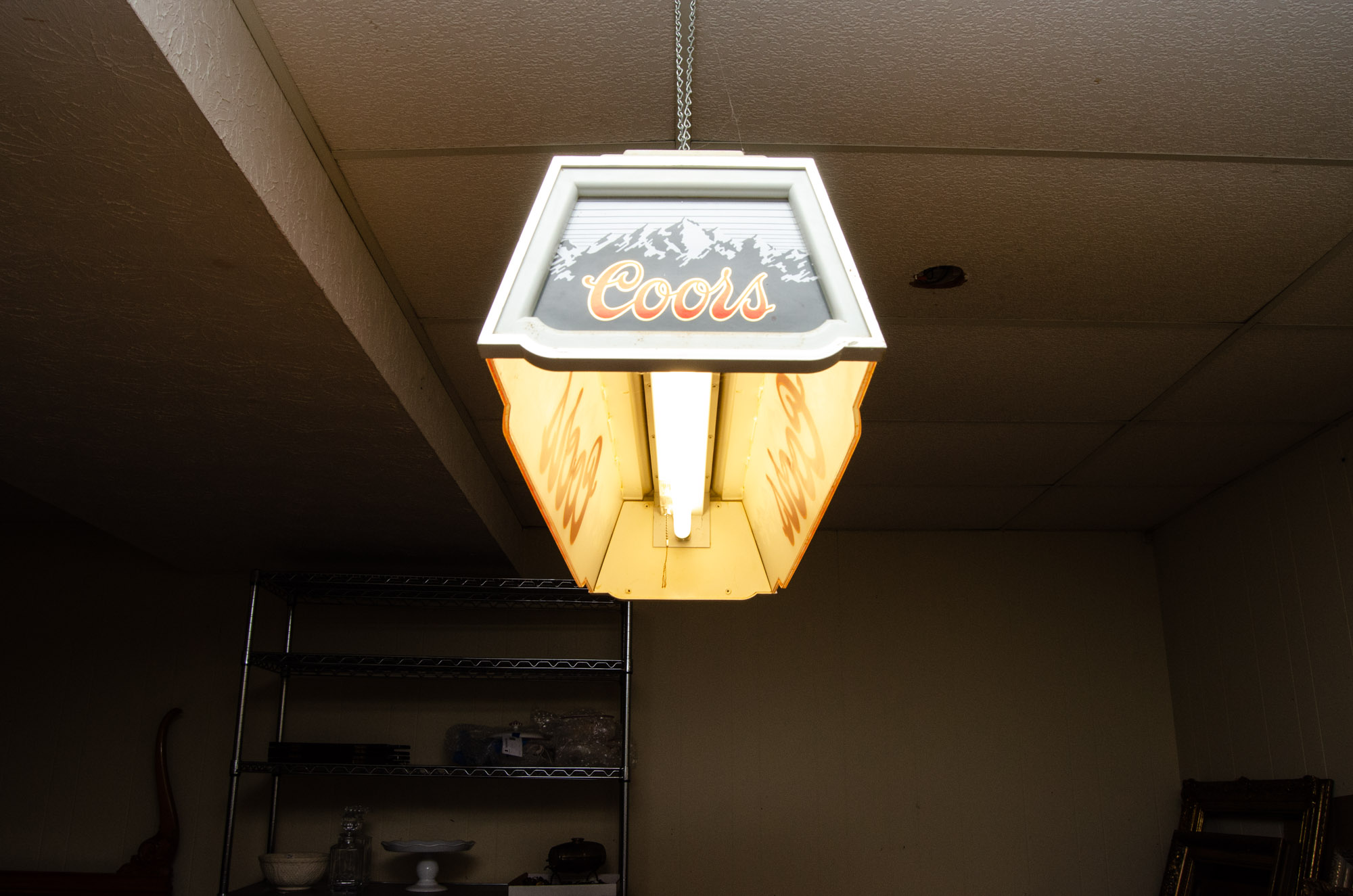 Vintage Coors Light Pool Table Light Fixture