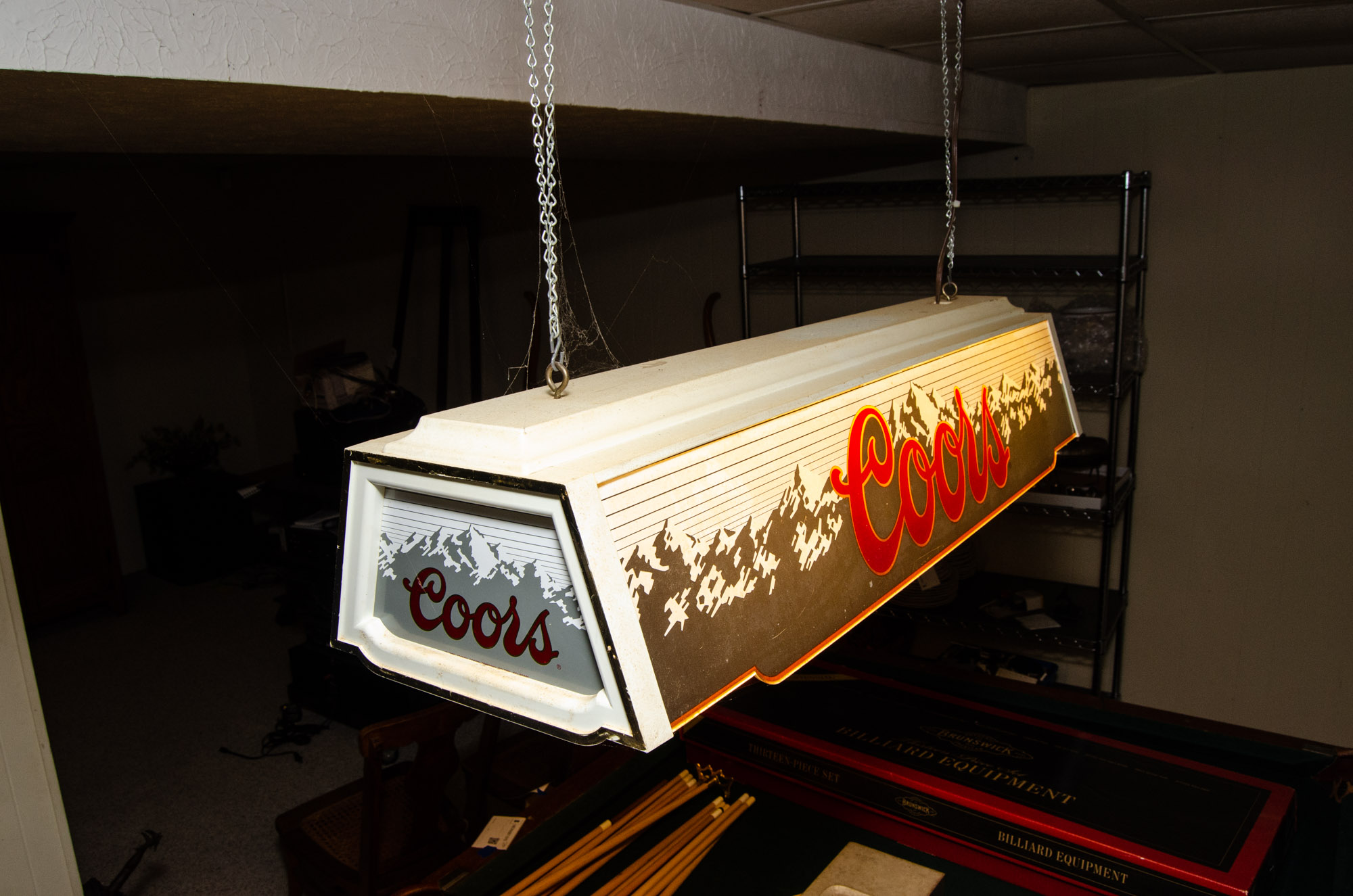 Vintage Coors Light Pool Table Light Fixture