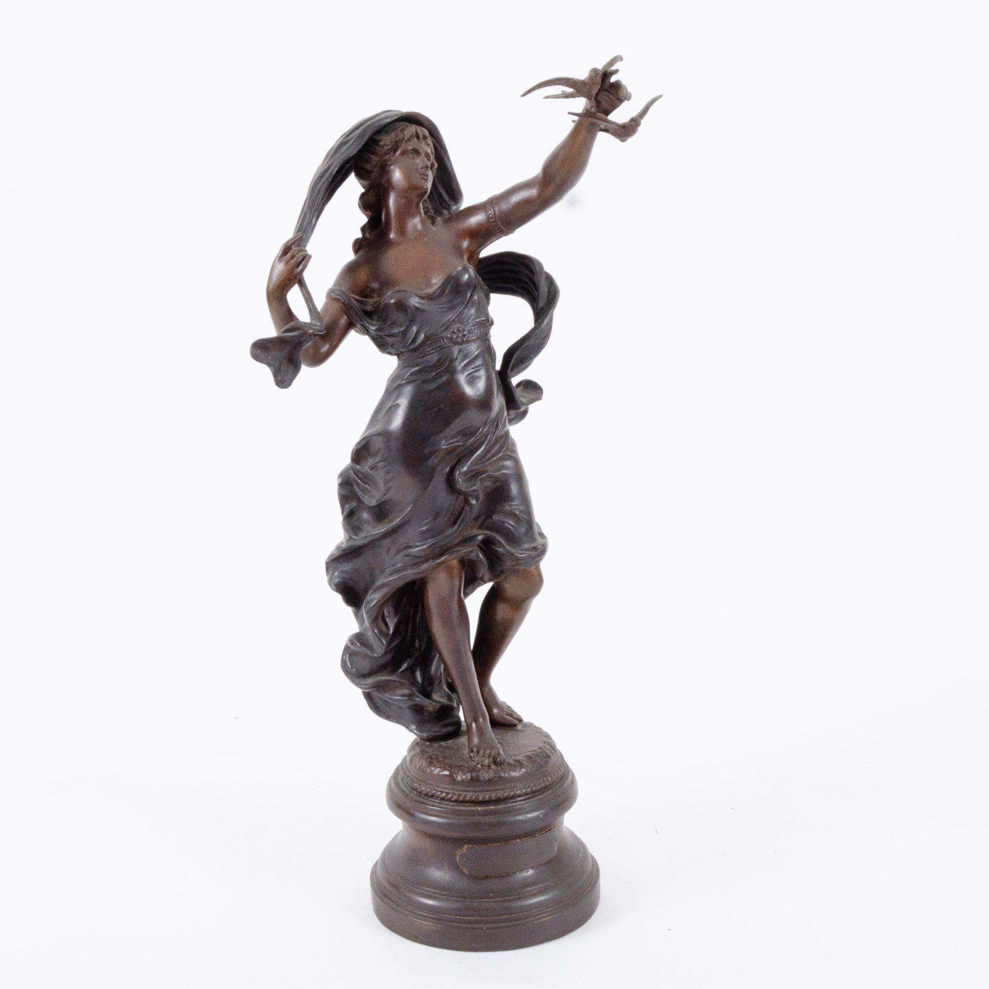 L. Raphael Bronze Sculpture "Depart des Hirondelles"