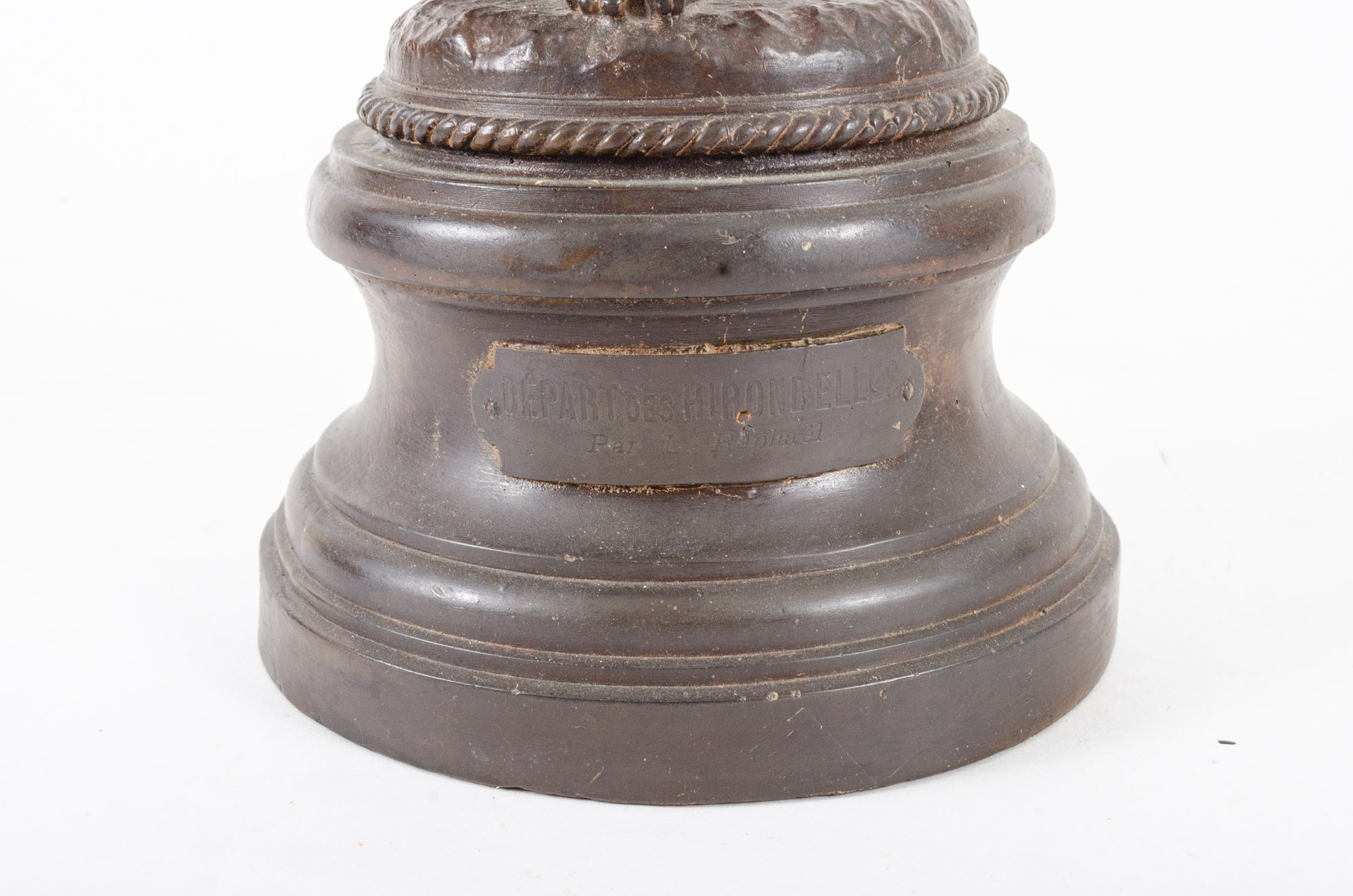 L. Raphael Bronze Sculpture "Depart des Hirondelles"