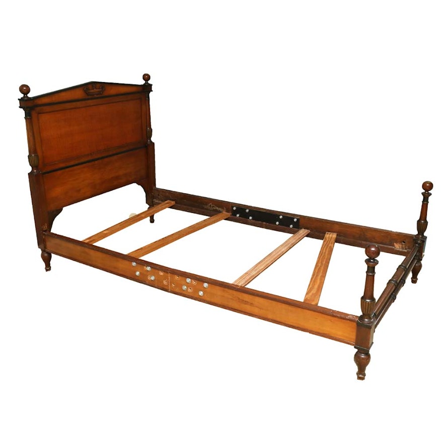 Neoclassical Style Twin Bed Frame