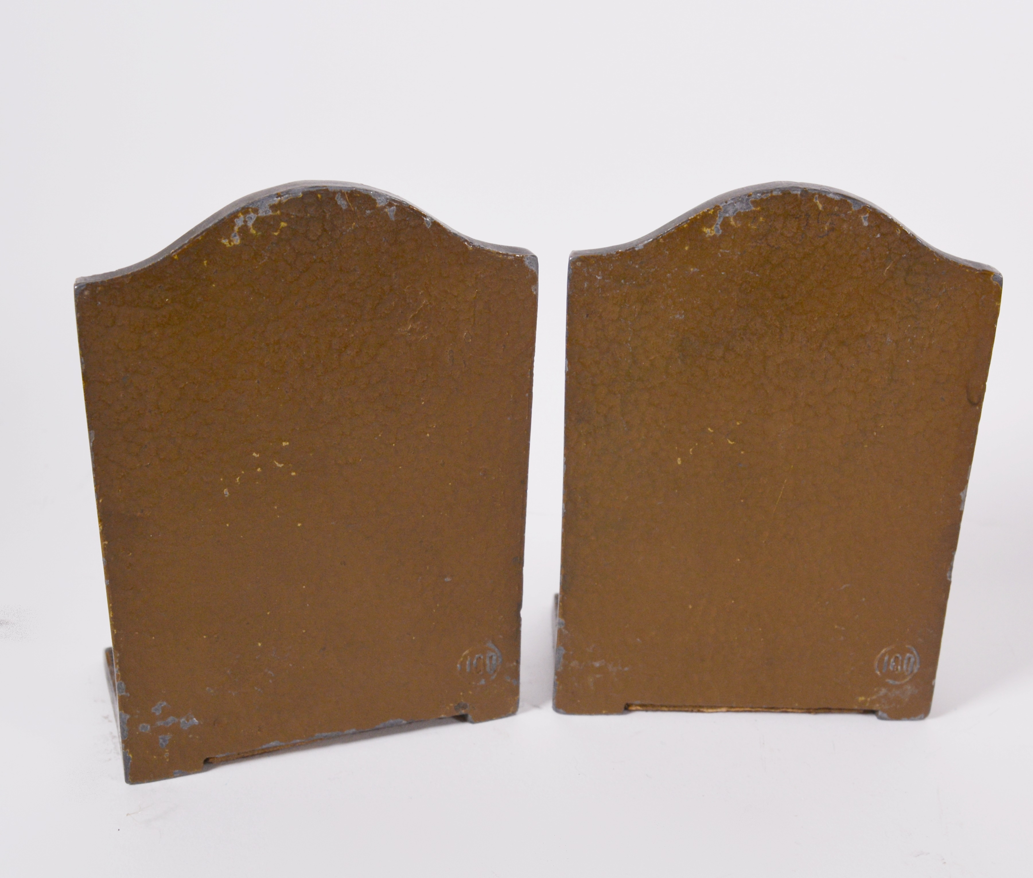 "The Village Blacksmith" Bronze Finish Bookends