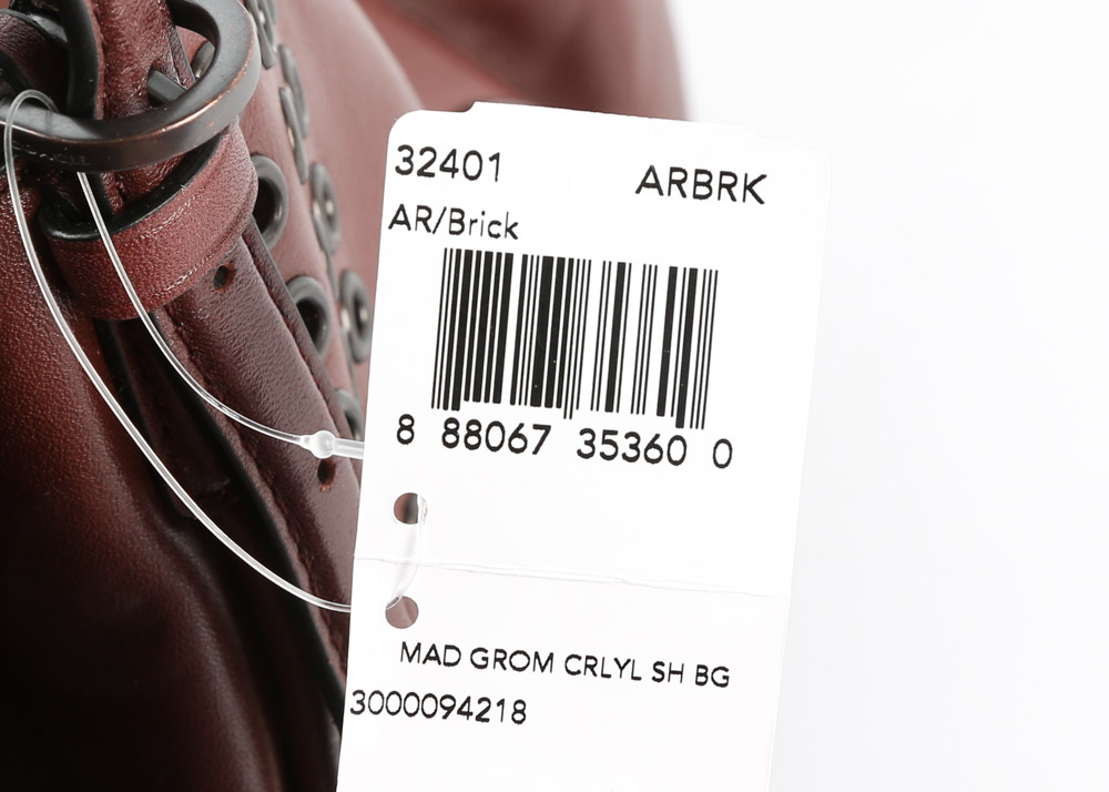 Coach Madison Grommets Carlyle Brick Red Leather Shoulder Bag