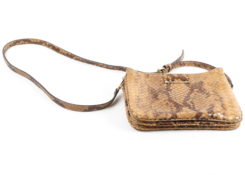 MICHAEL Michael Kors Mara Pony Hair Wallet and Faux Python Crossbody