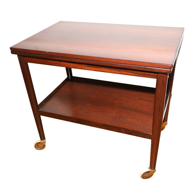 Mid Century Modern Wooden Server Cart