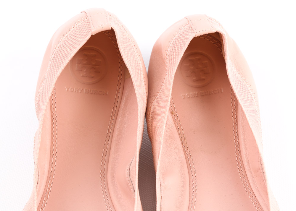 Tory Burch Jolie Pink Leather Ballet Flat