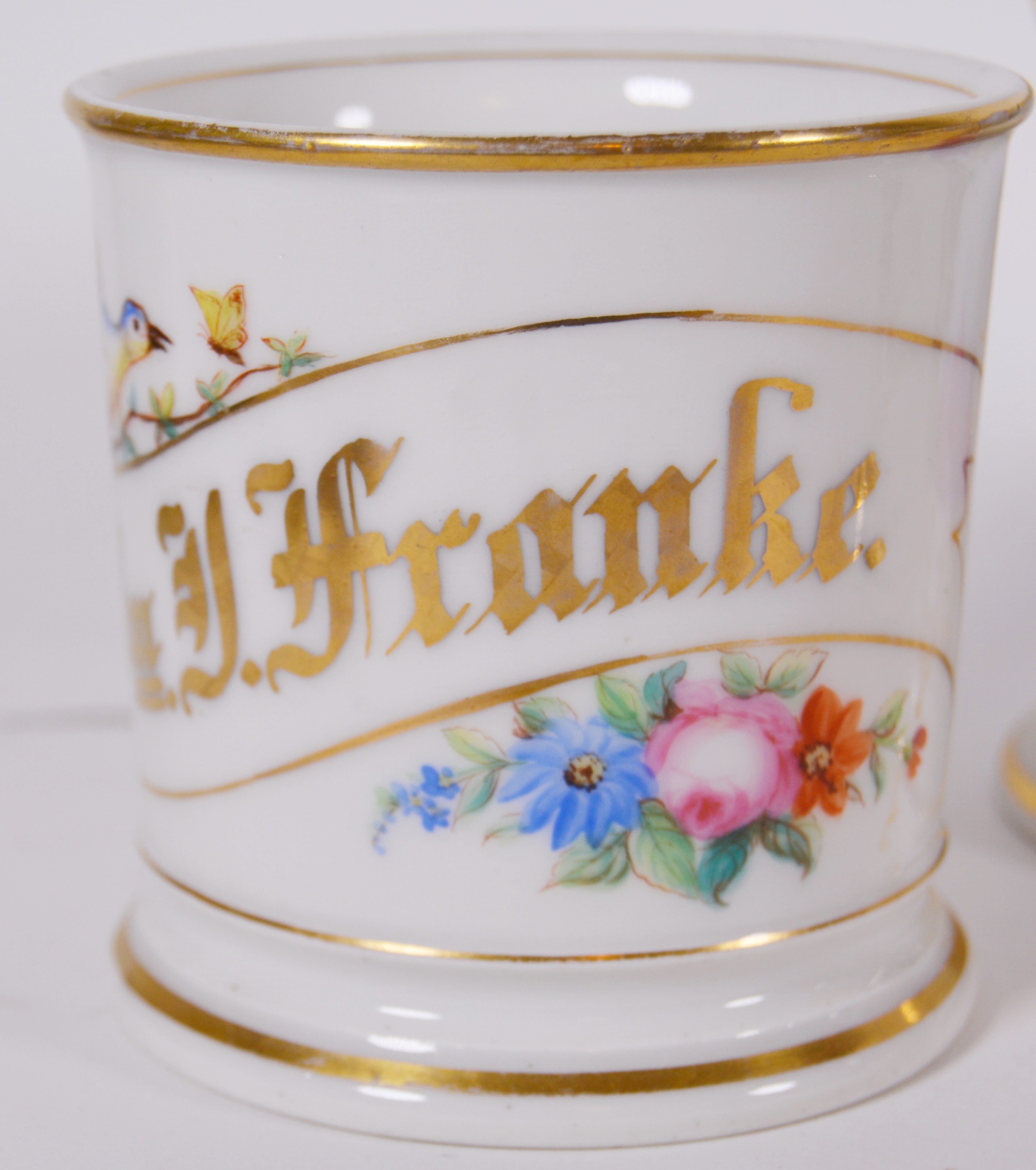 Antique Personalized Porcelain Shaving Mugs