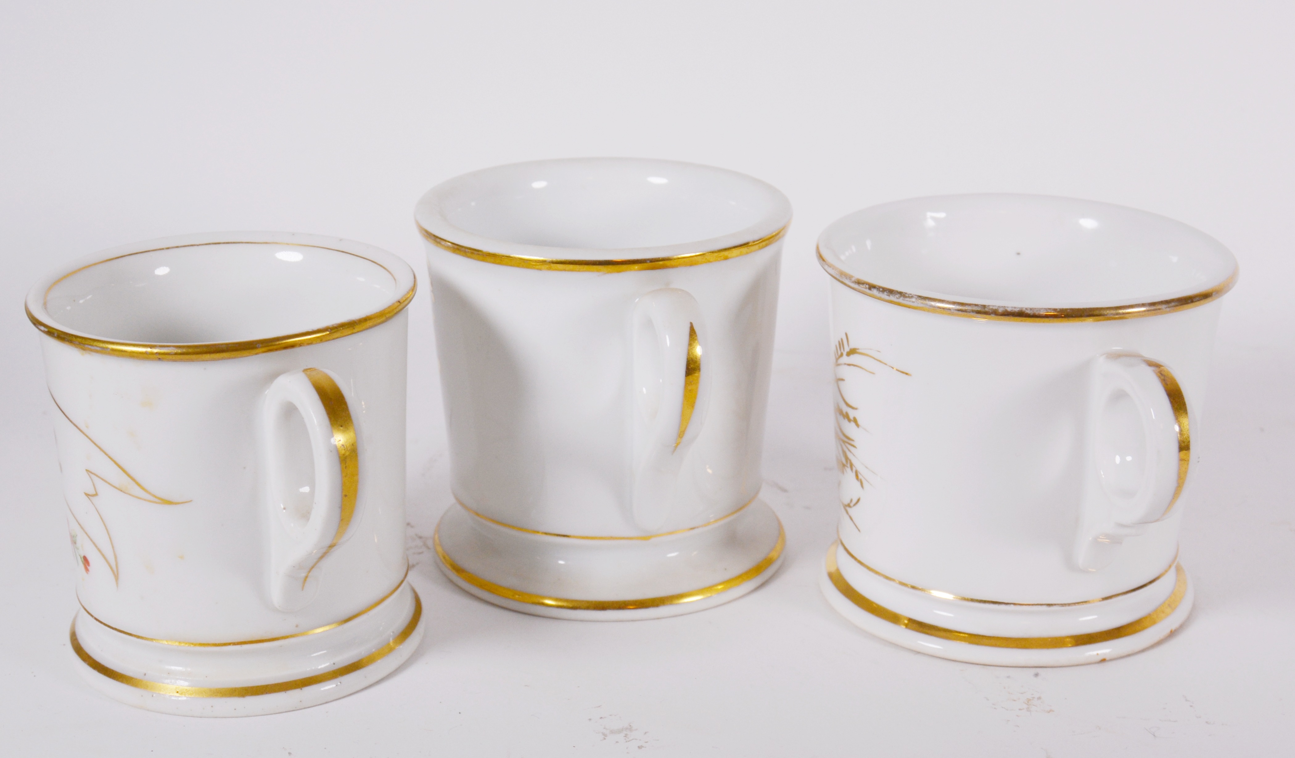 Antique Personalized Porcelain Shaving Mugs