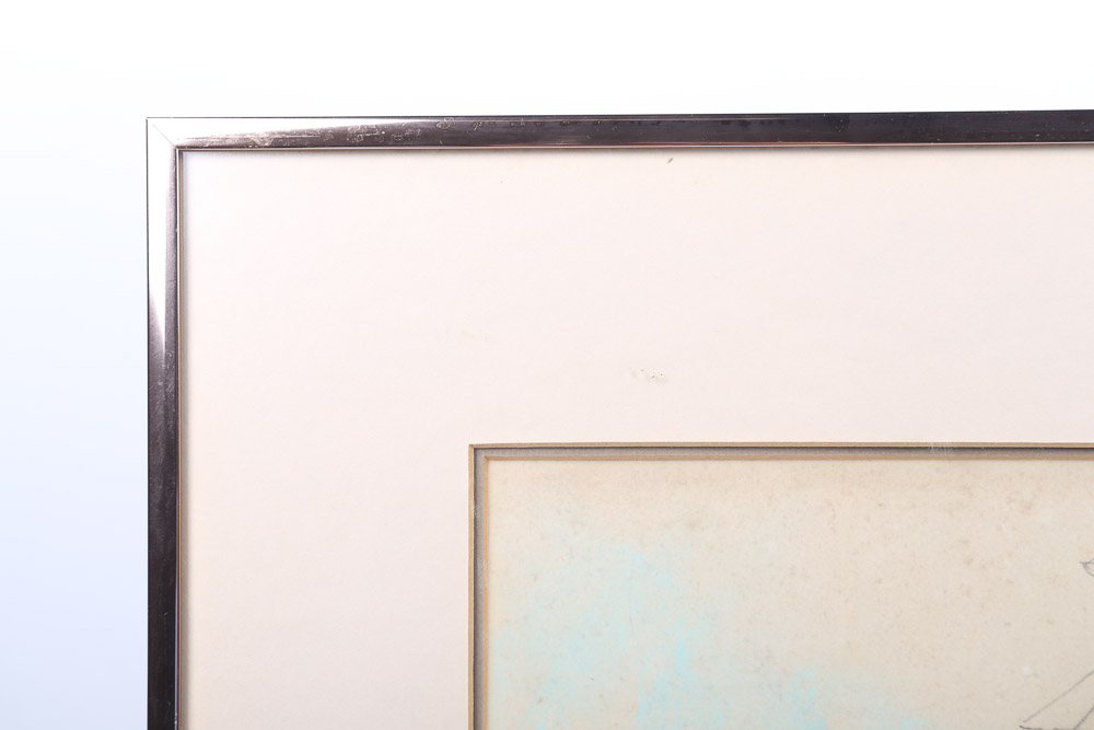 Ella Condie Lamb Drawing "Pier 84 North River"