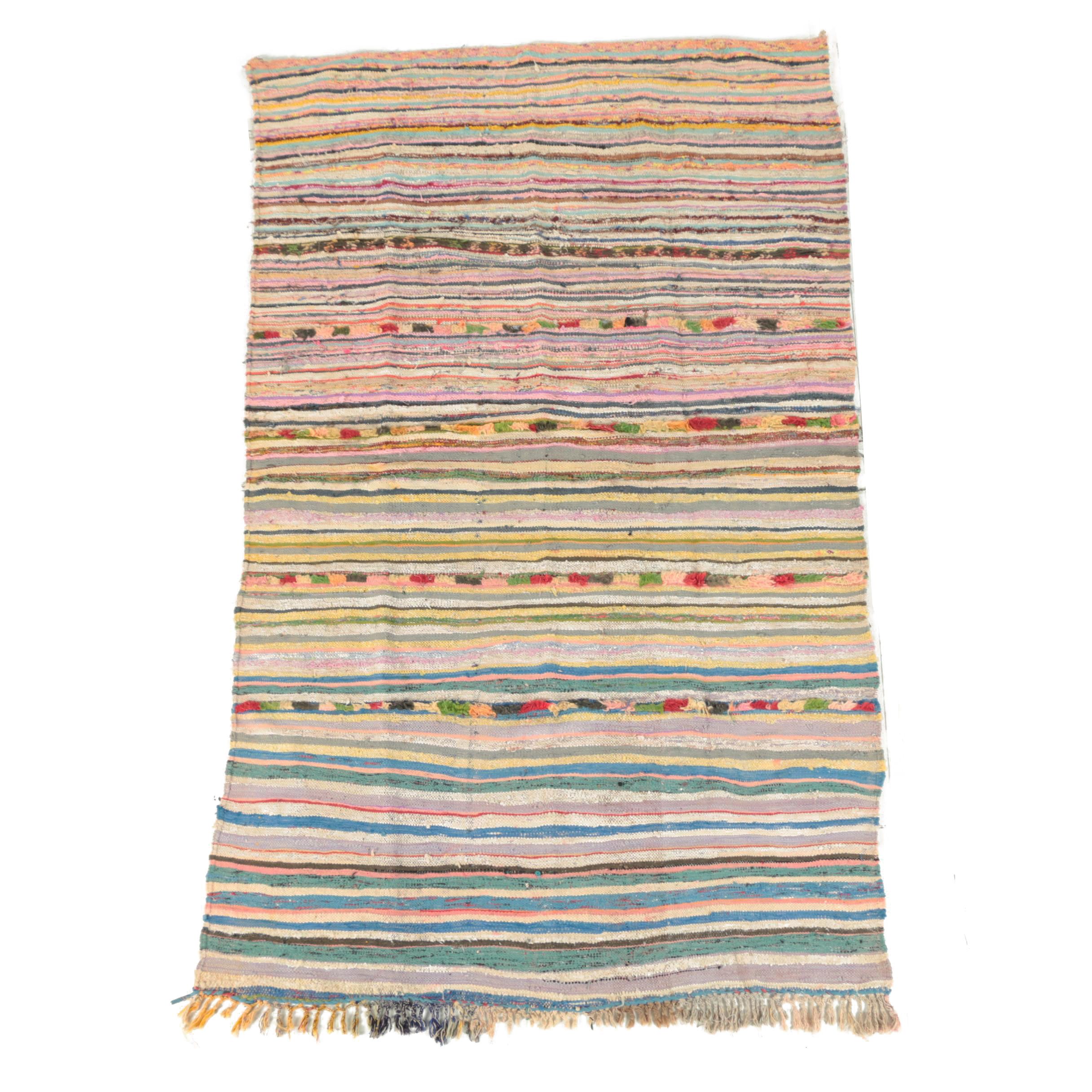 Handwoven Moroccan Boucherouite Rag Rug