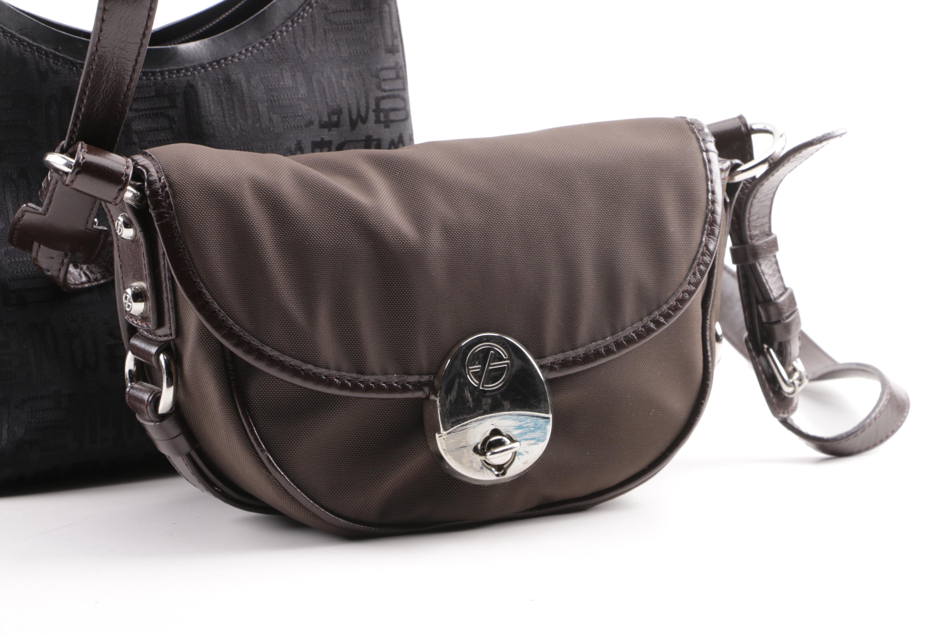 Harveys Black Woven Seatbelt Bag, Francesco Blasia and Tosca Blu Handbags