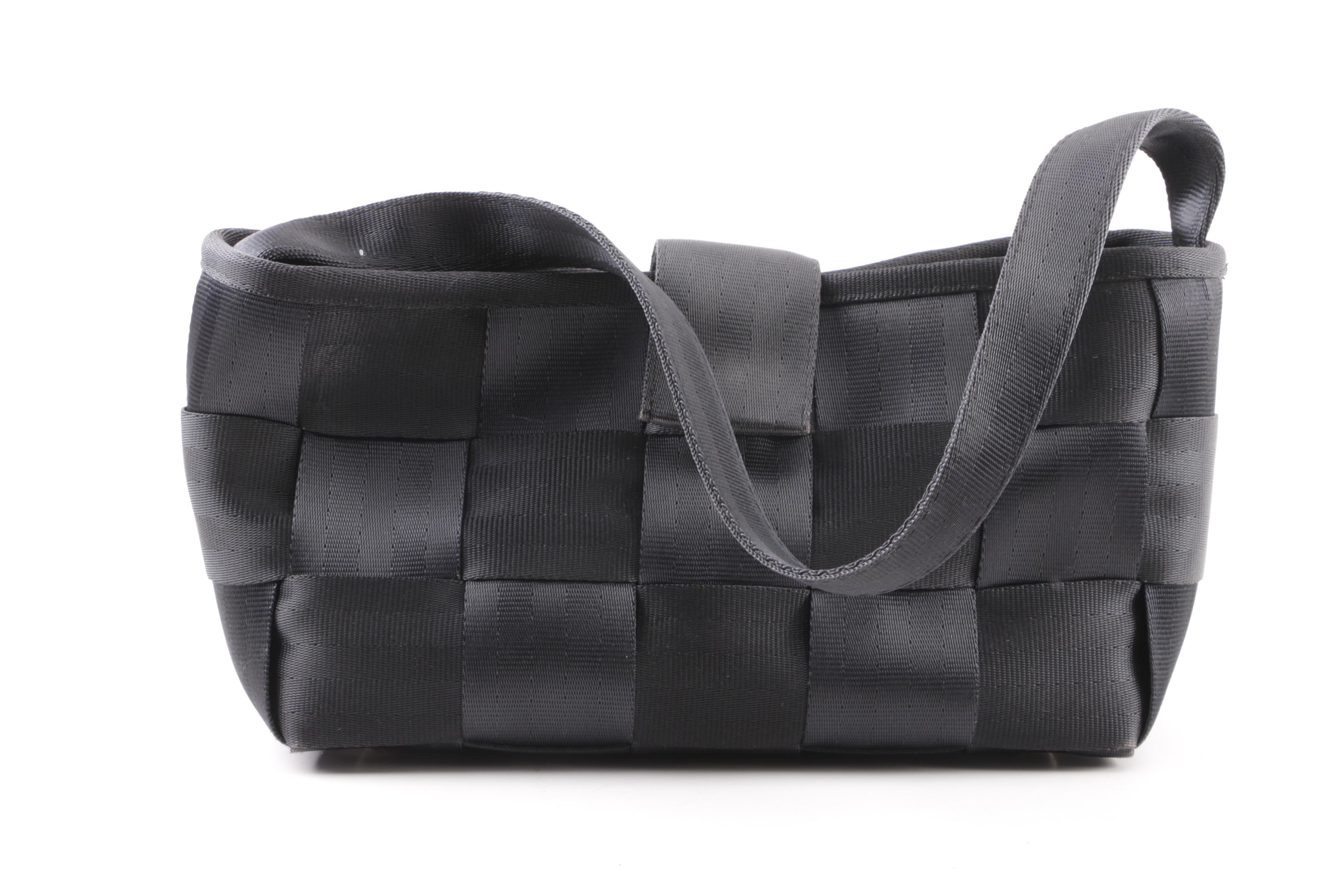 Harveys Black Woven Seatbelt Bag, Francesco Blasia and Tosca Blu Handbags