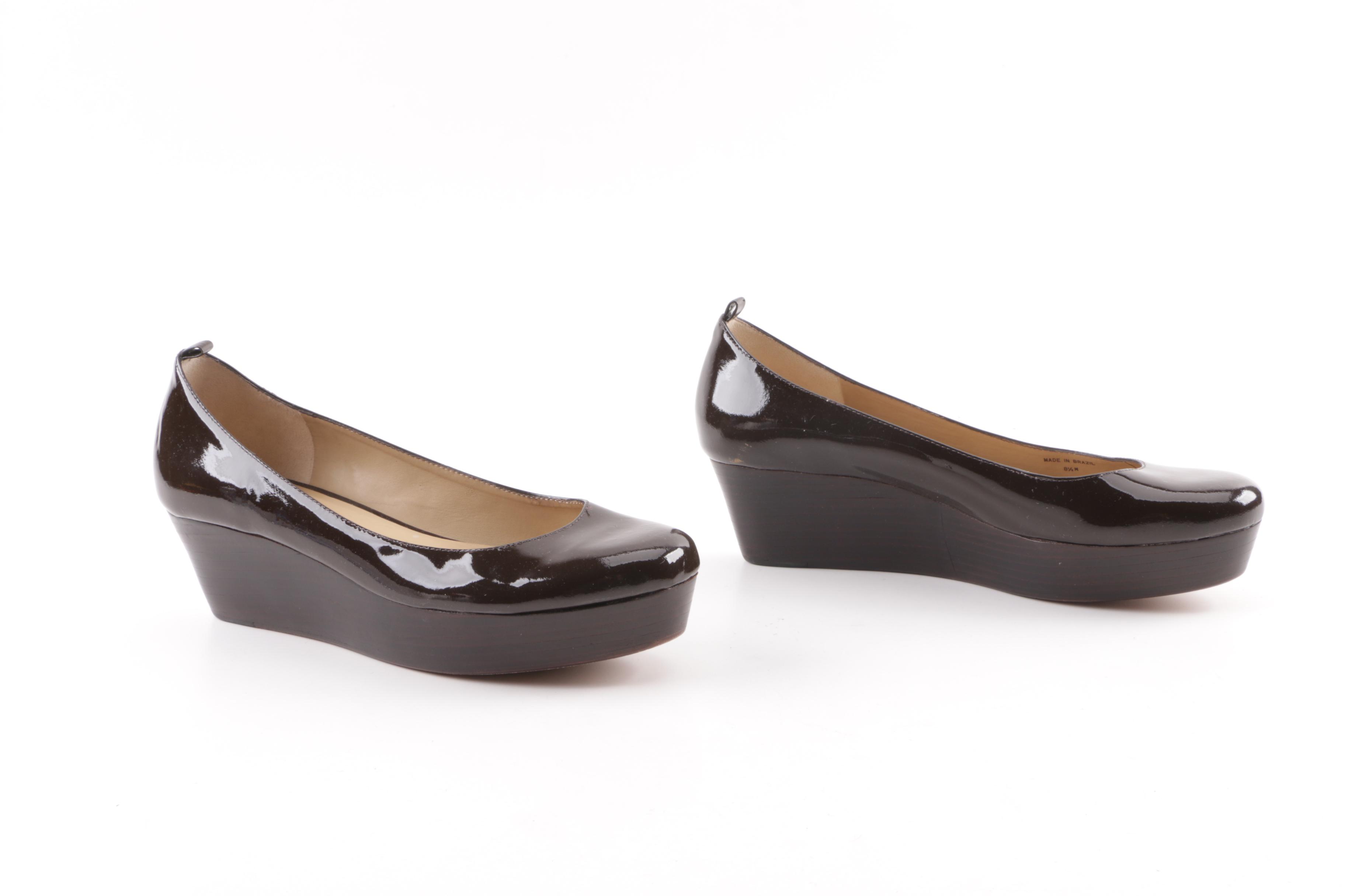 Kate Spade New York Dark Brown Patent Leather Platform Pumps