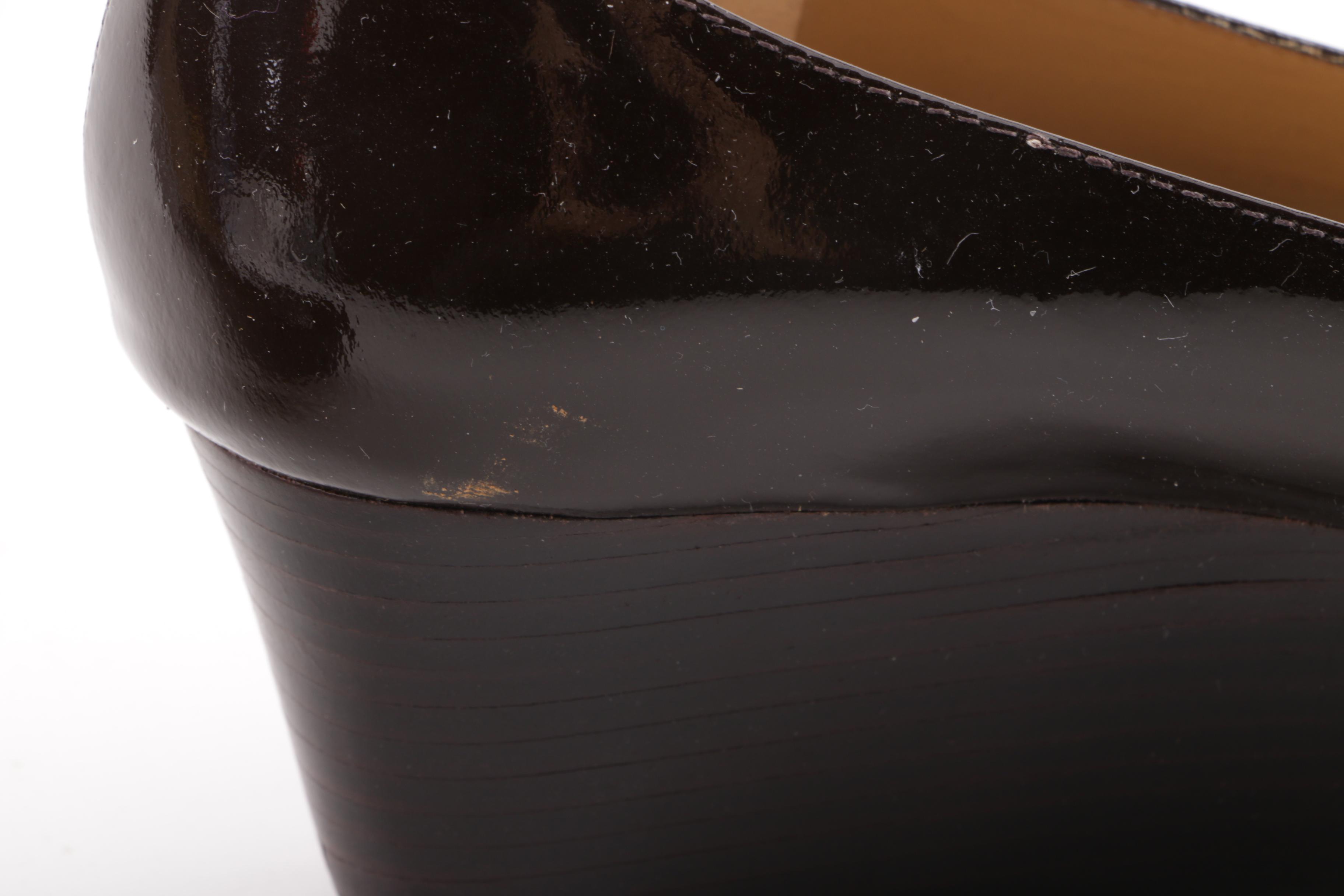 Kate Spade New York Dark Brown Patent Leather Platform Pumps