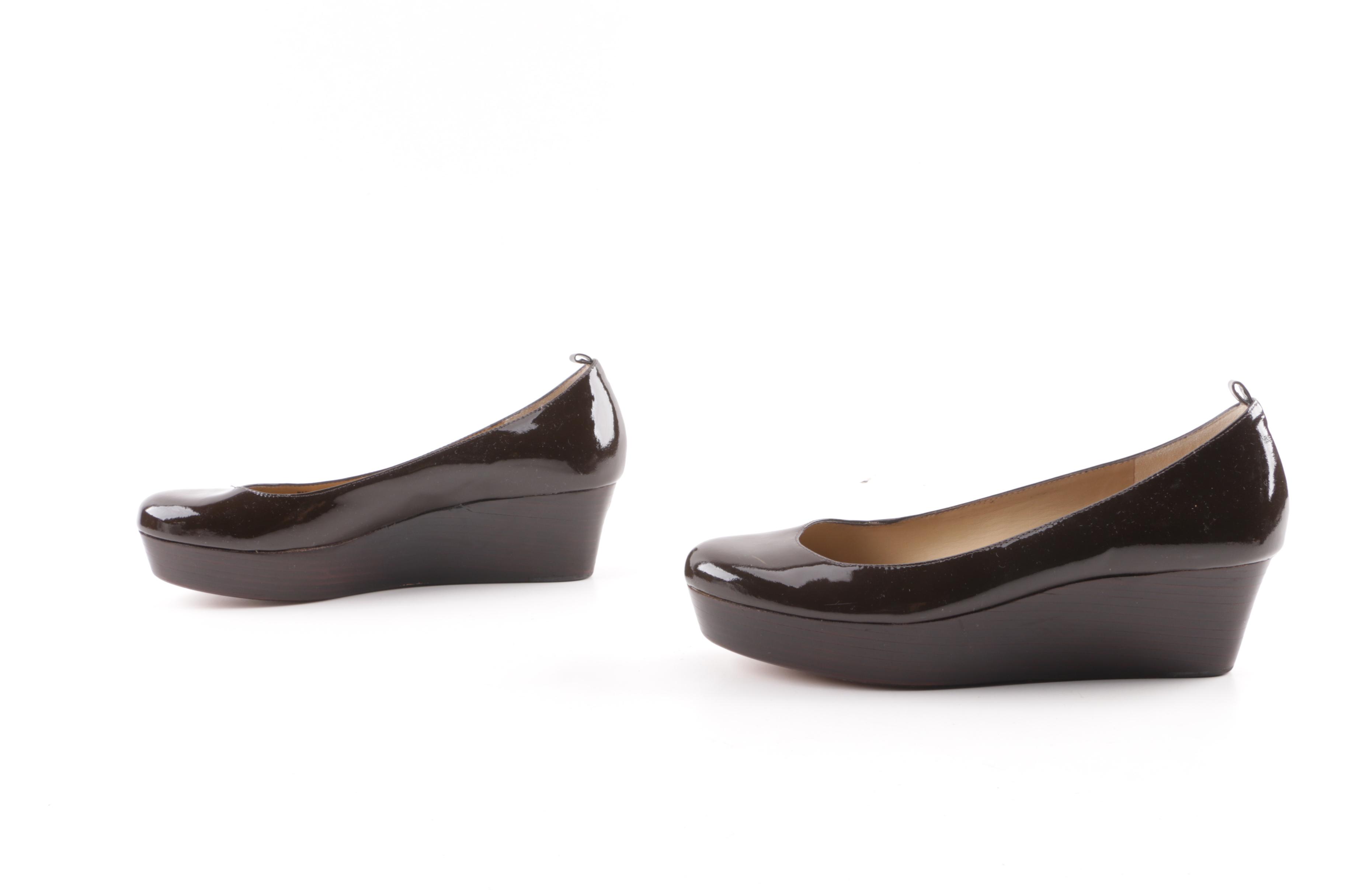 Kate Spade New York Dark Brown Patent Leather Platform Pumps