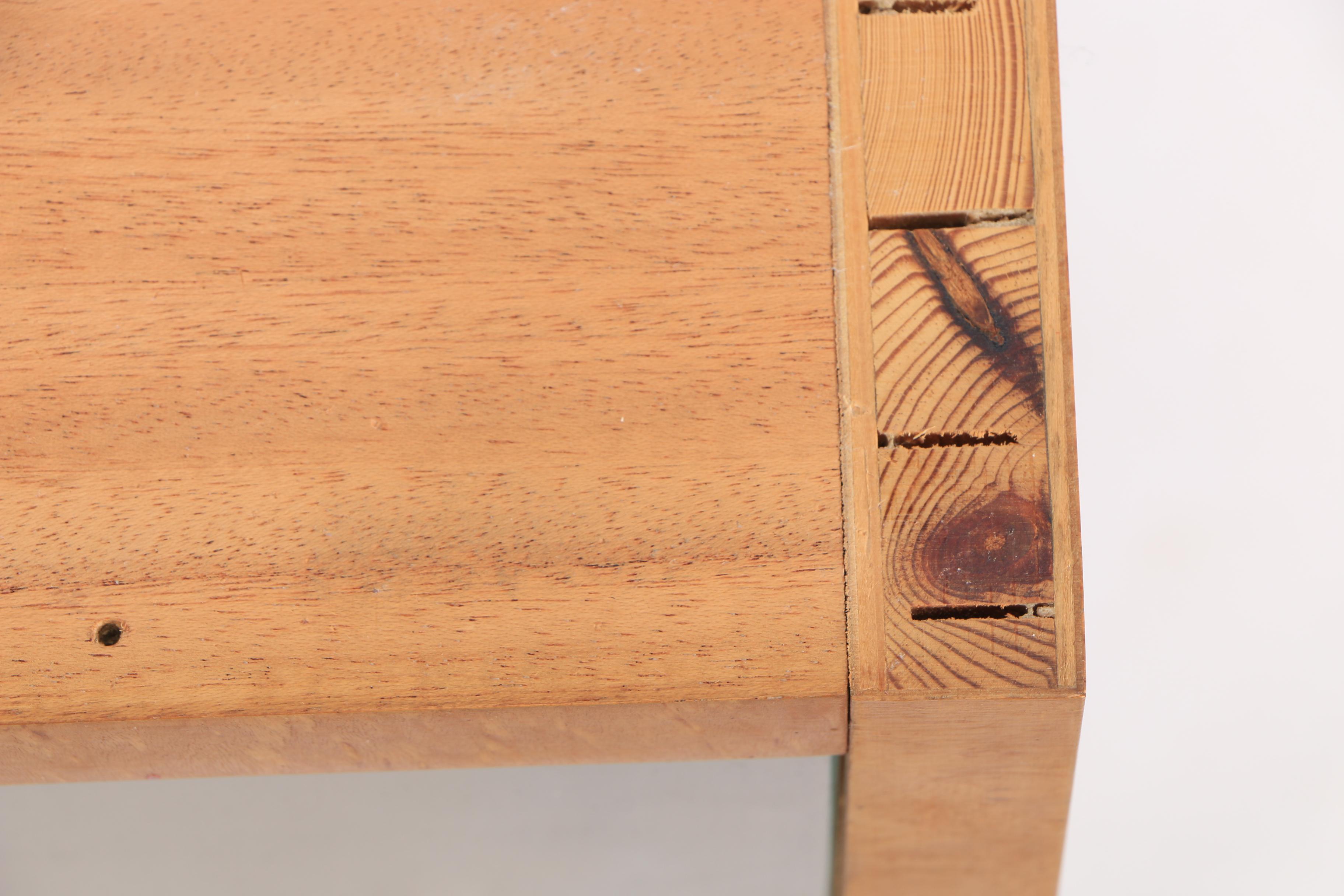 Mid Century Modern Console with Black Glass Top