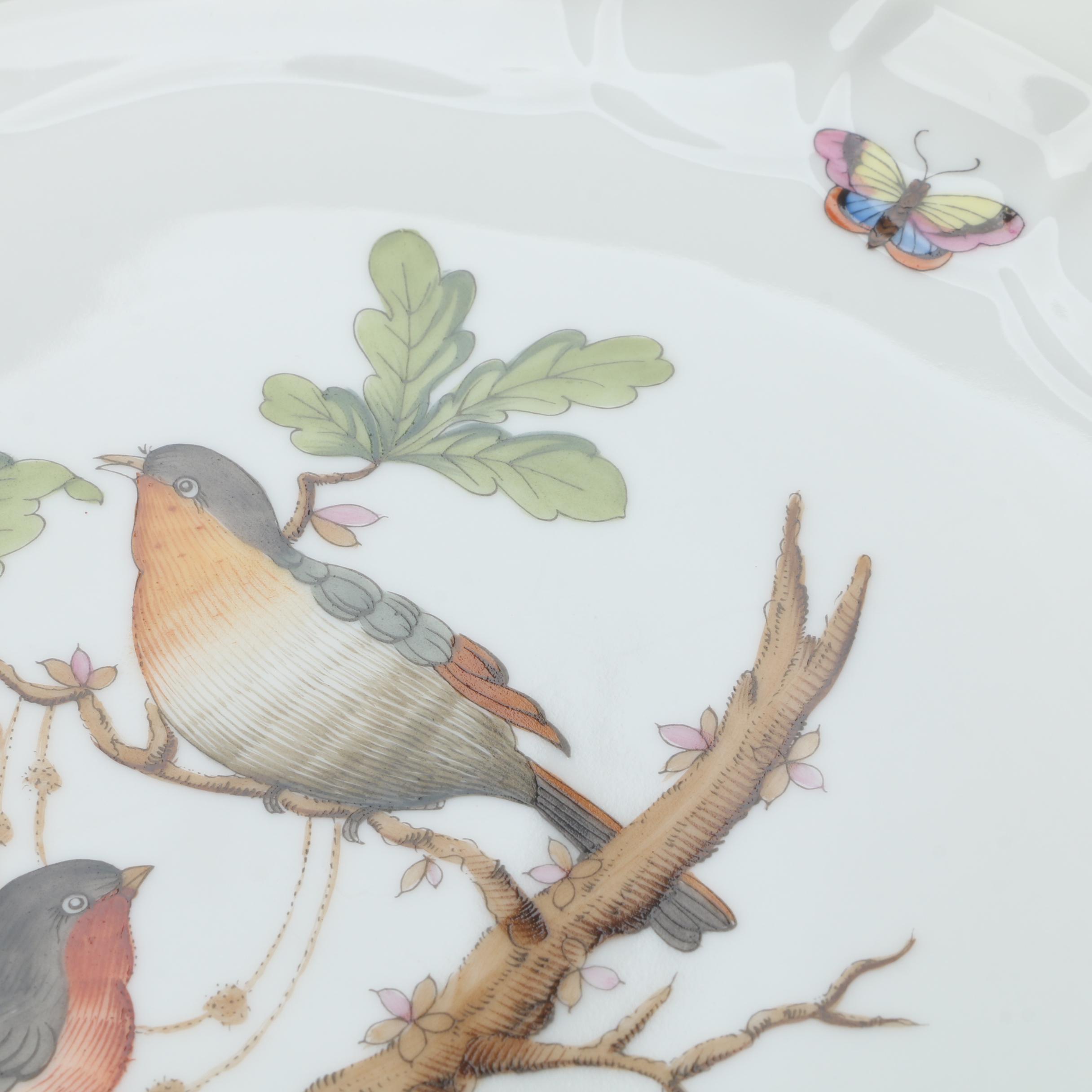 Herend Hungary "Rothschild Bird" Porcelain Dinnerware
