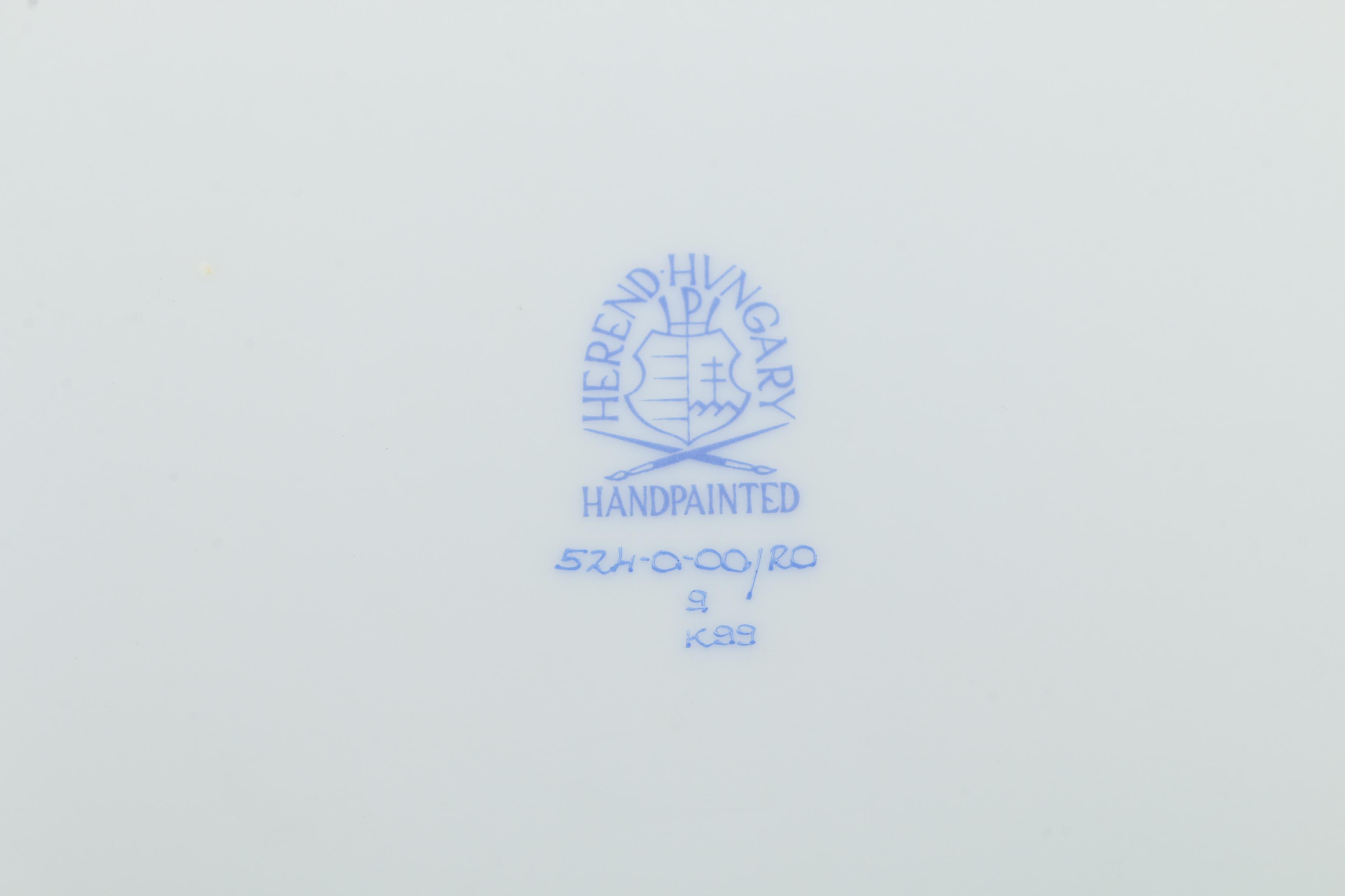 Herend Hungary "Rothschild Bird" Porcelain Dinnerware