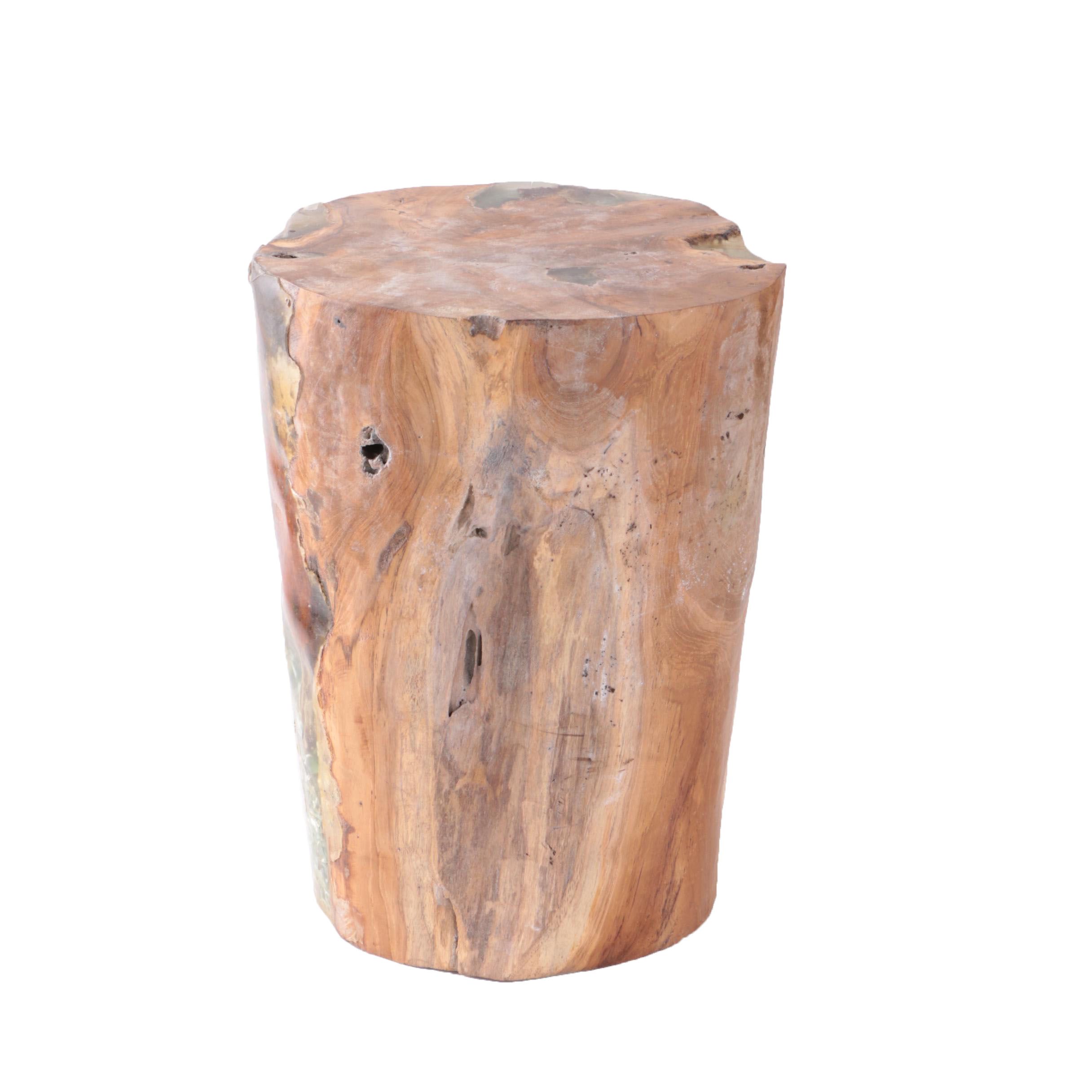"Illusions" Mango Wood Stool