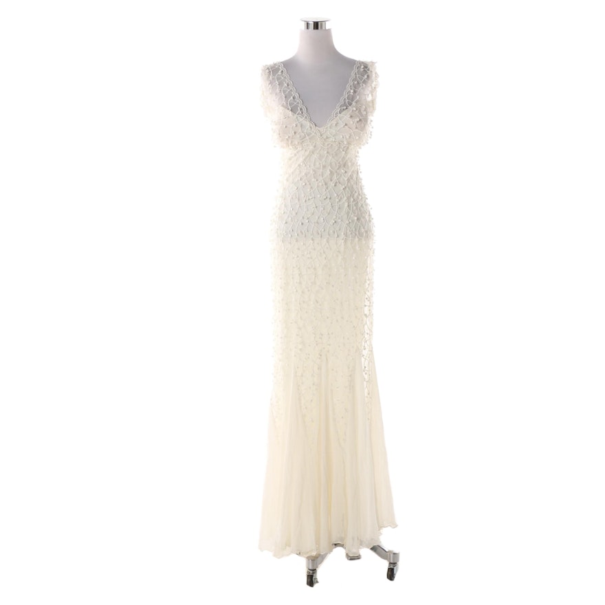 Vintage Nicole Bakti Sleeveless Wedding Gown