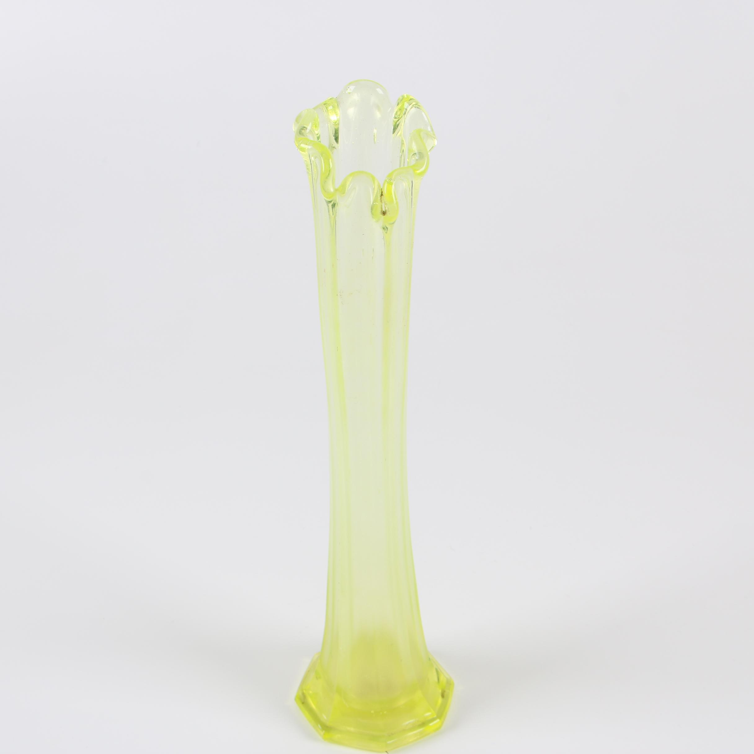 Fenton Hobnail and other Canary Vintage Glass