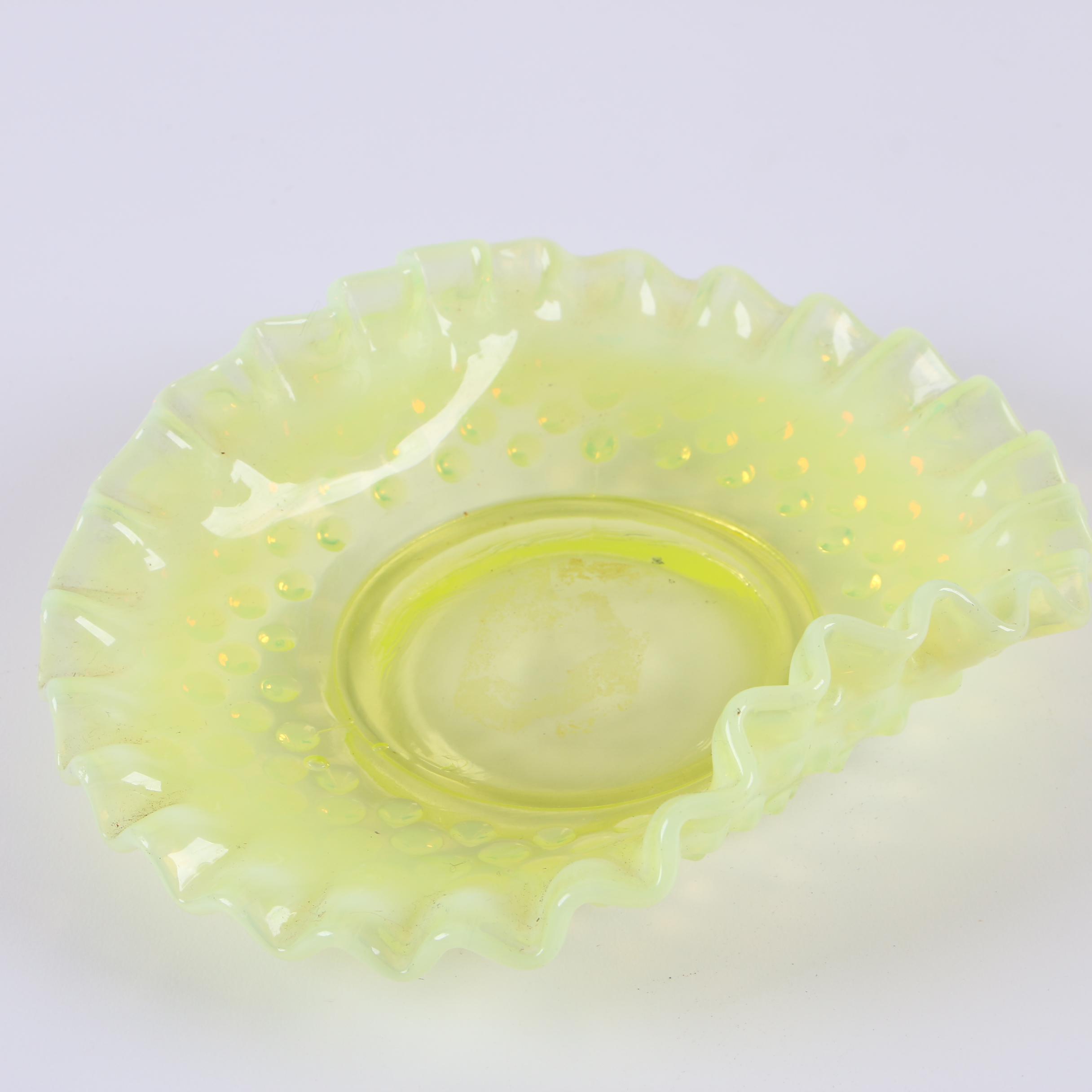 Fenton Hobnail and other Canary Vintage Glass