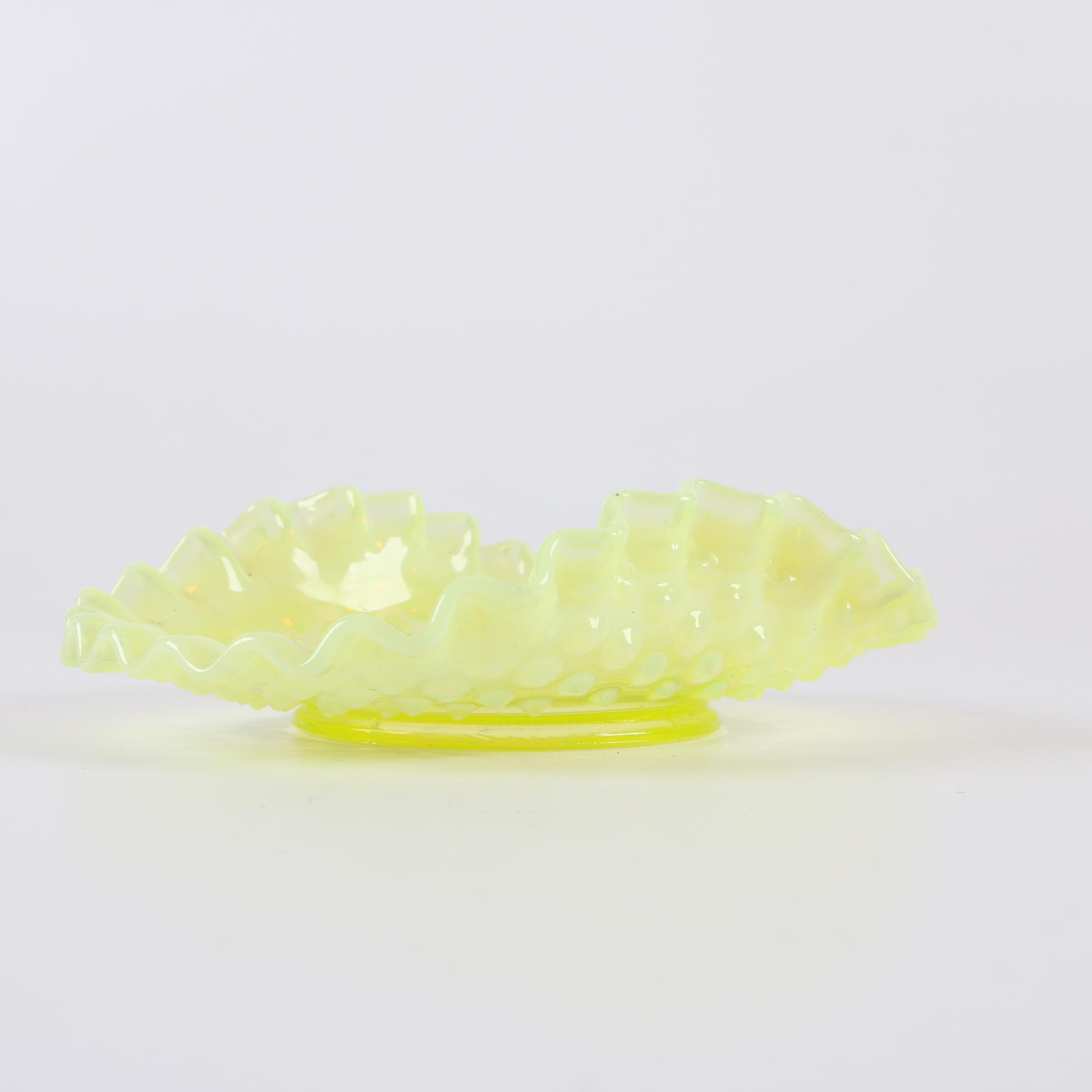 Fenton Hobnail and other Canary Vintage Glass