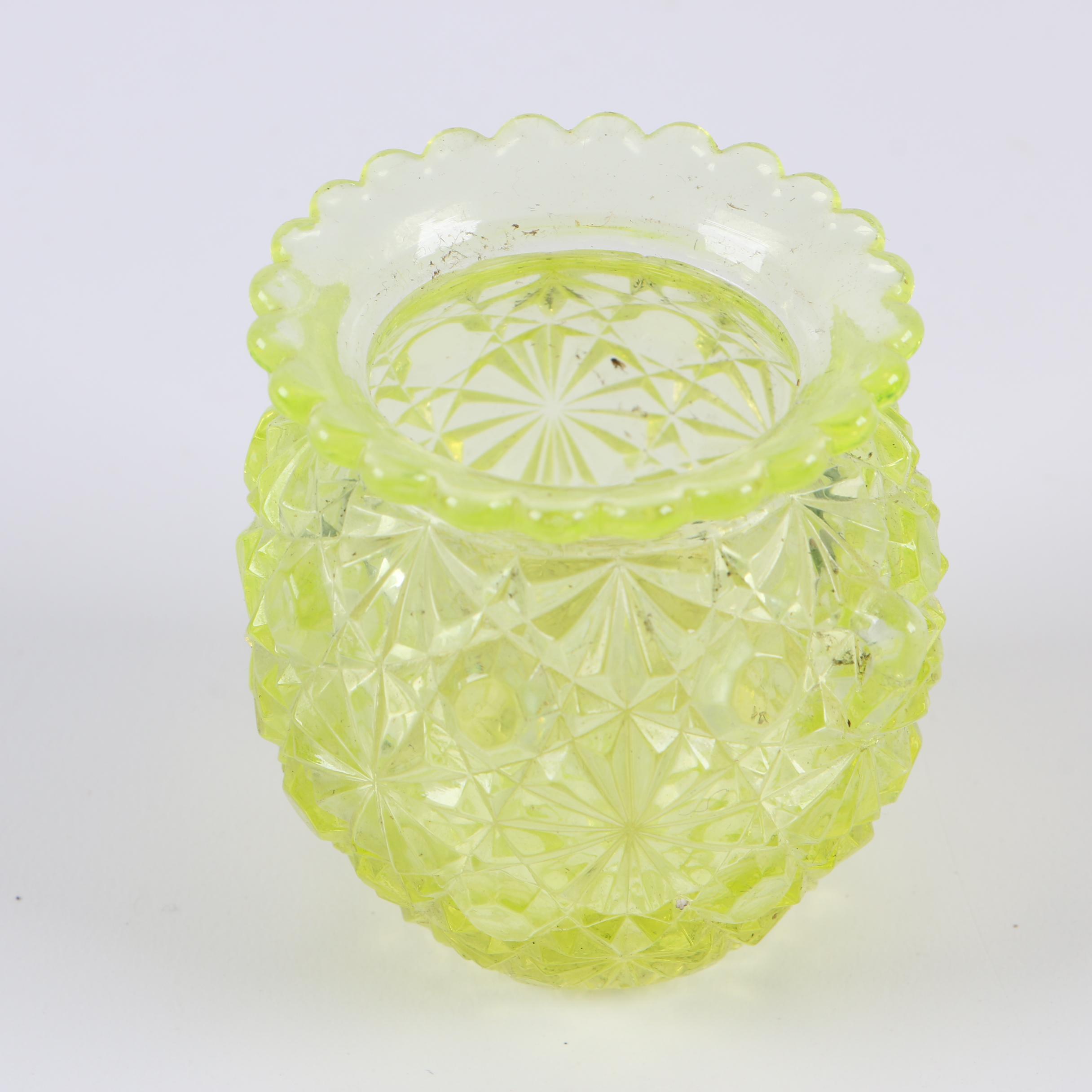 Fenton Hobnail and other Canary Vintage Glass