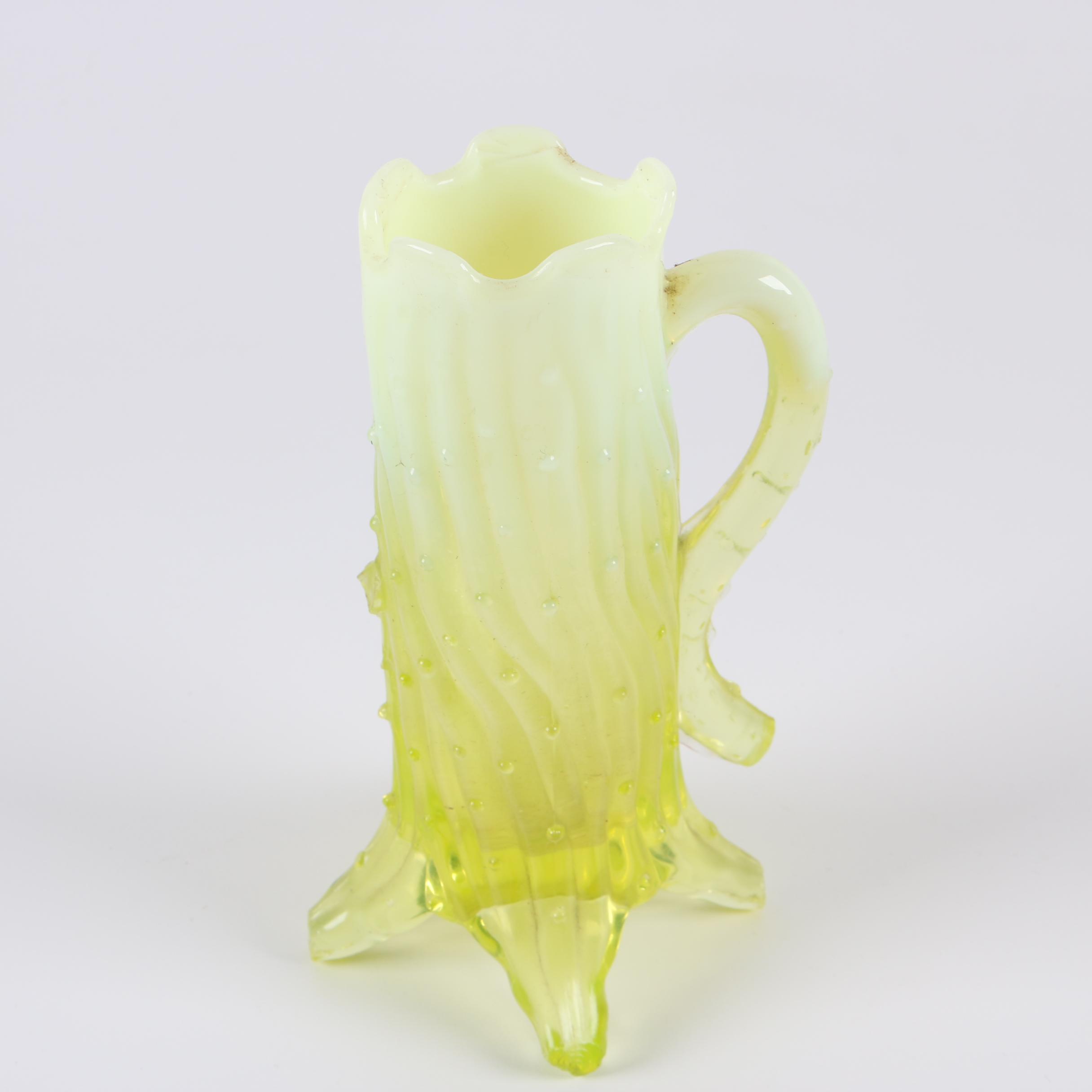 Fenton Hobnail and other Canary Vintage Glass