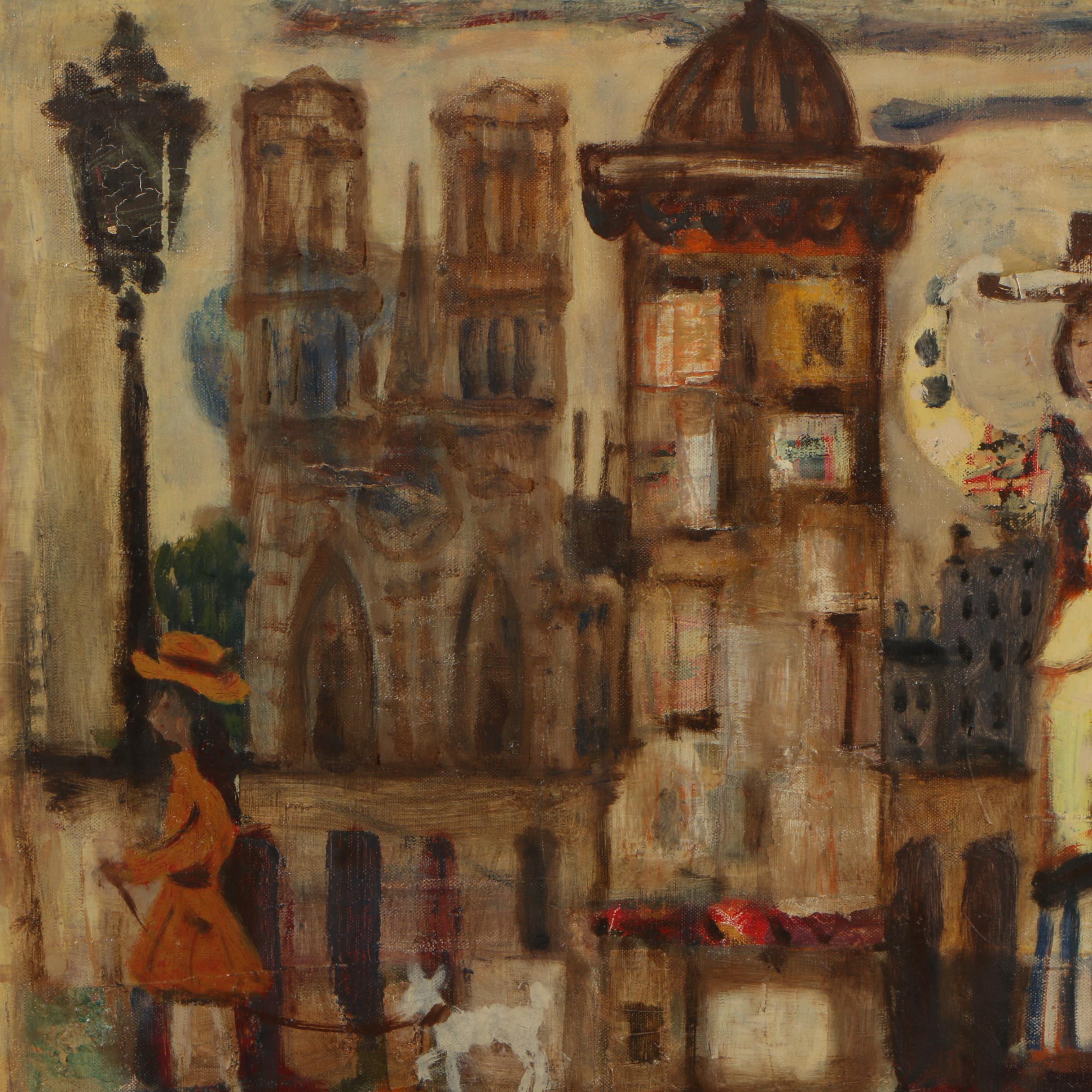 Roger Chaput Oil Painting "Paysage Parisien"