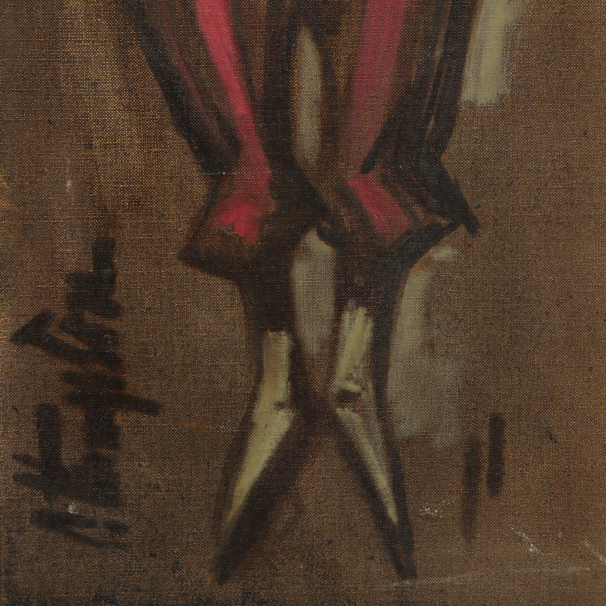 Chet Thompson MCM Jester Oil Painting of Clown