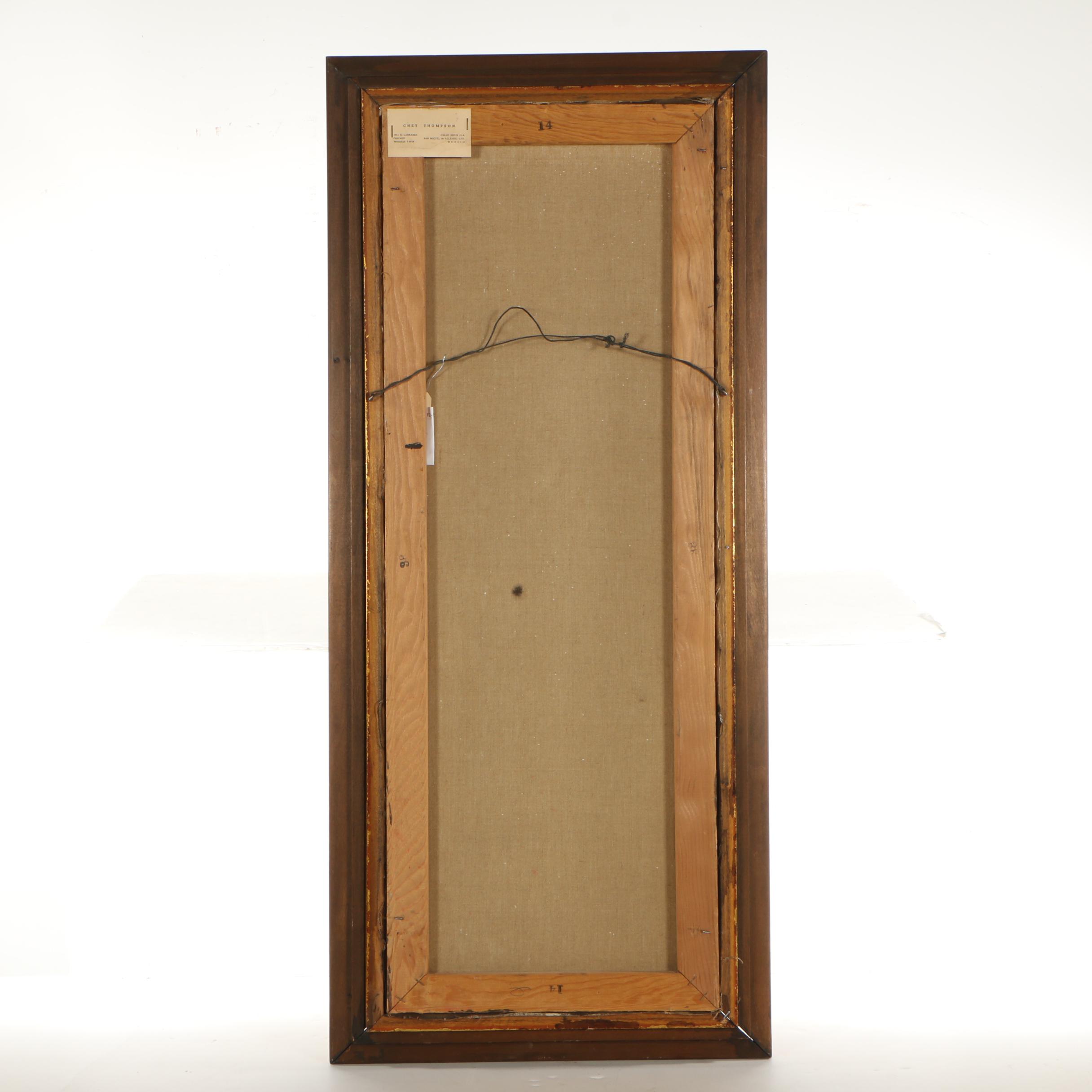 Chet Thompson MCM Jester Oil Painting of Clown