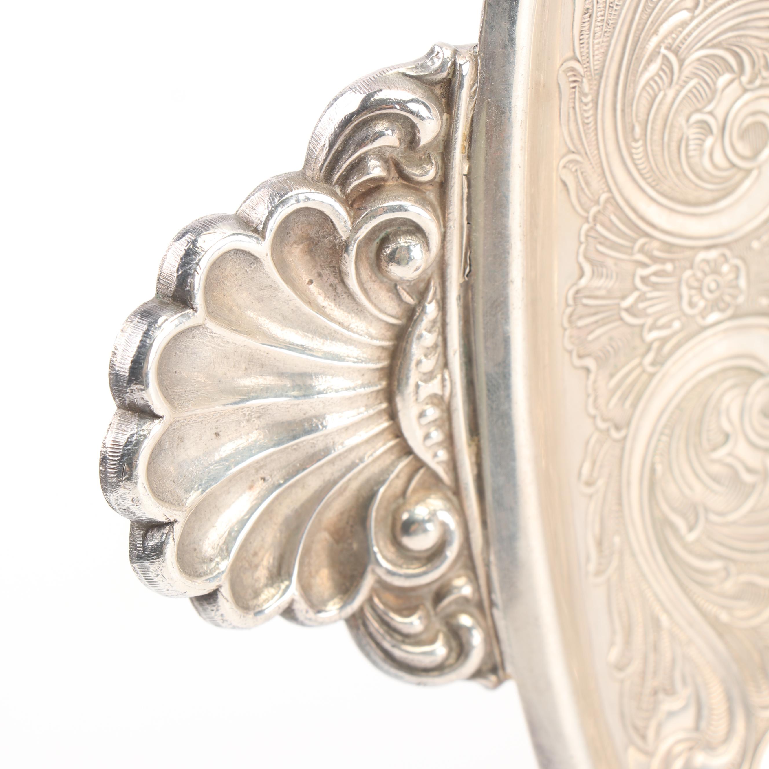 English Silver Plate Trays and Serving Bowl featuring Barker Ellis Silver Co.