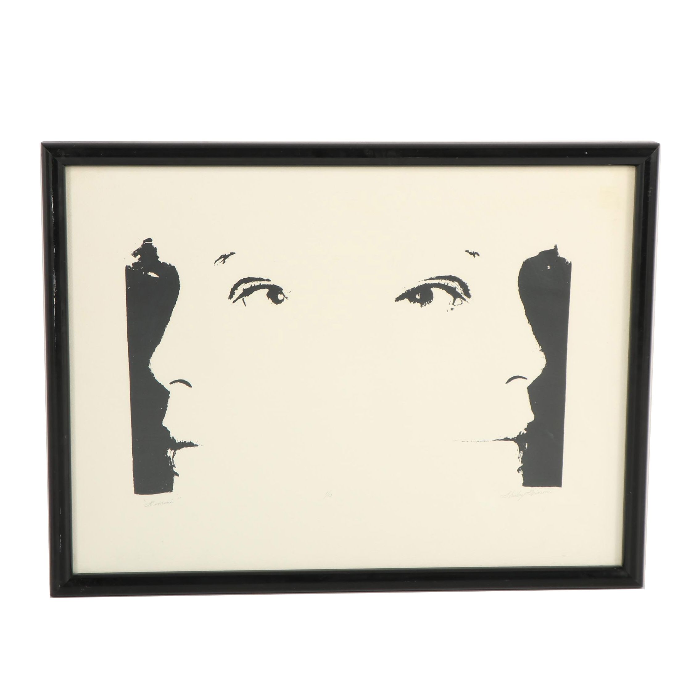 Serigraph Silhouette Portrait "Gemini"