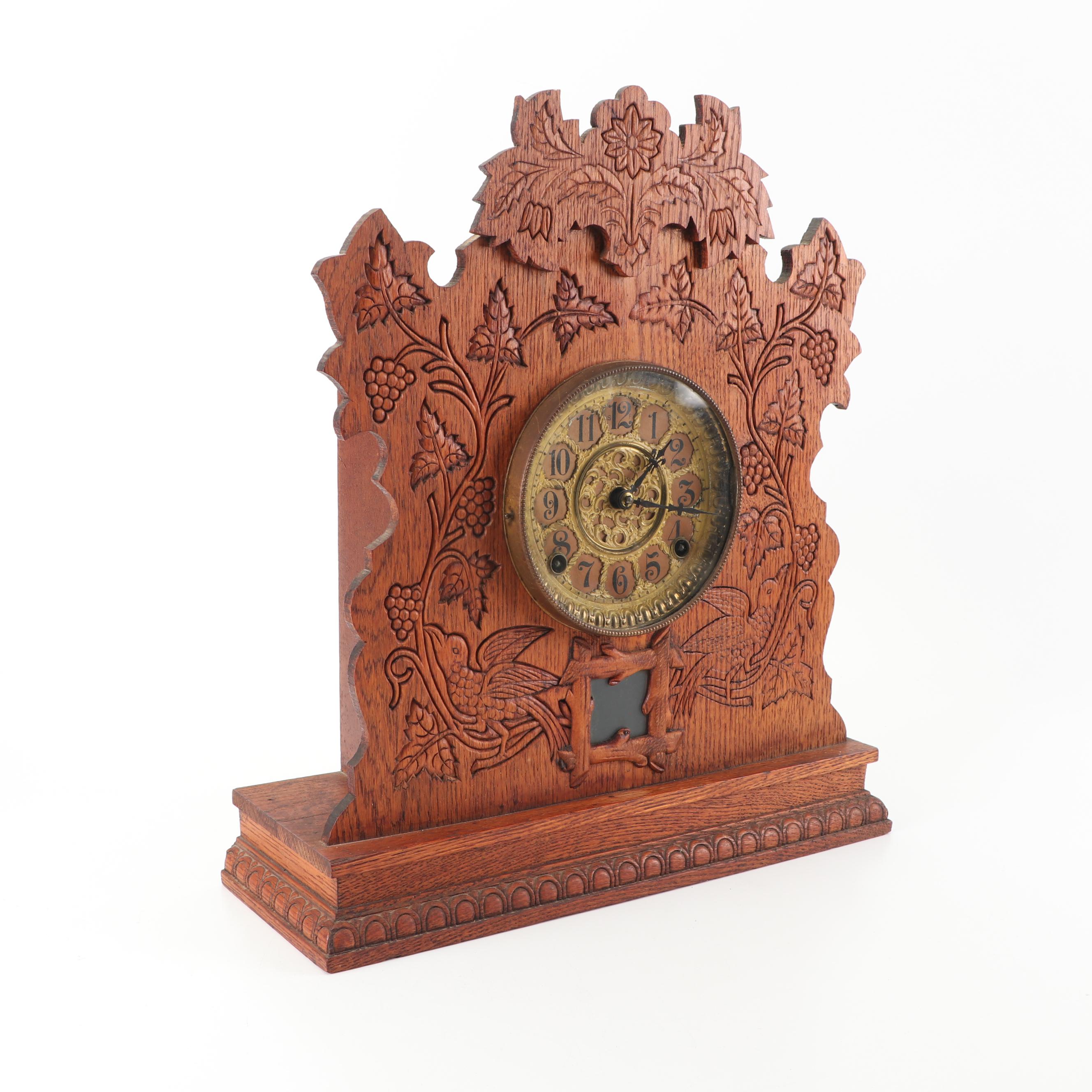 Antique Gilbert Clock Co. "Champion M" Gingerbread Mantel Clock