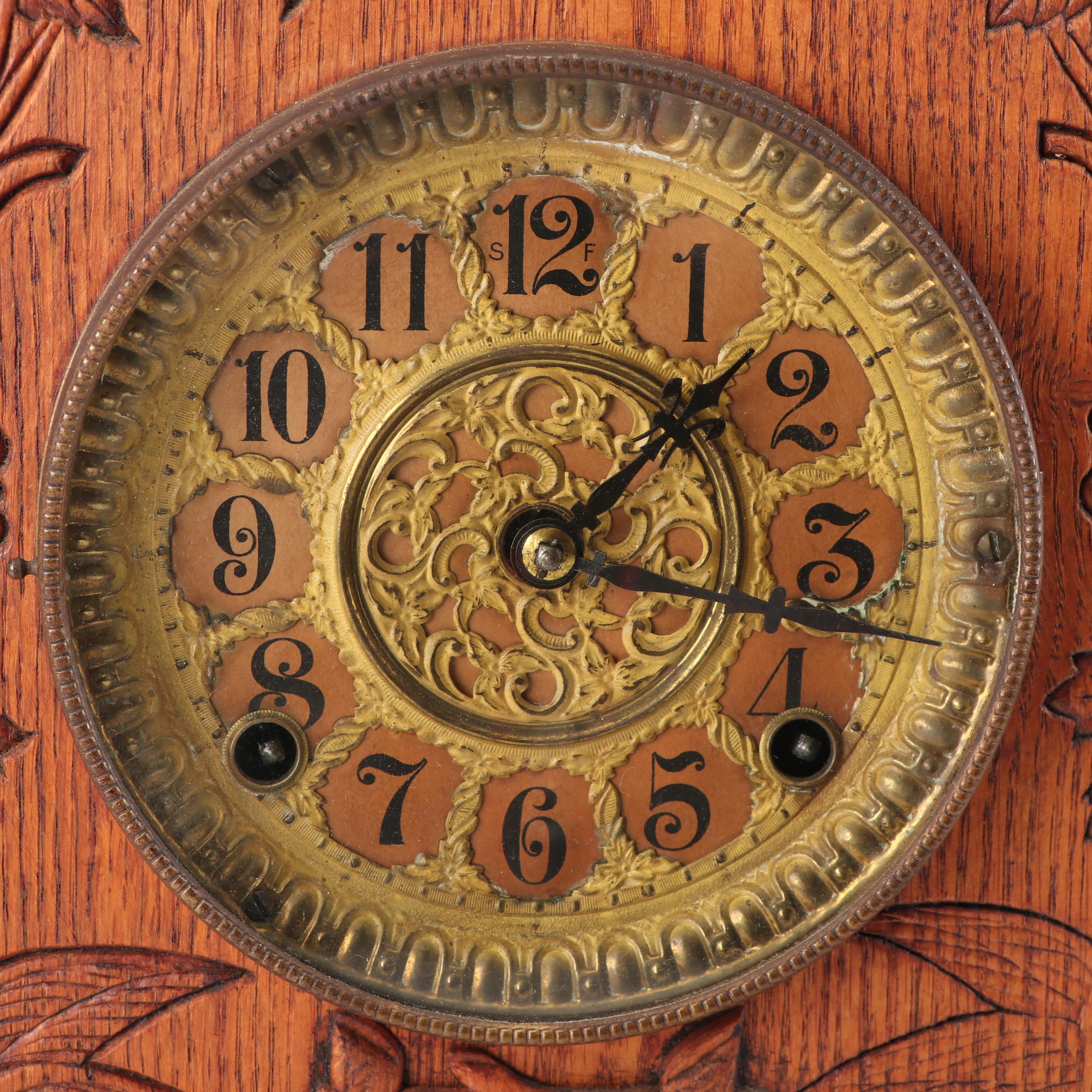 Antique Gilbert Clock Co. "Champion M" Gingerbread Mantel Clock