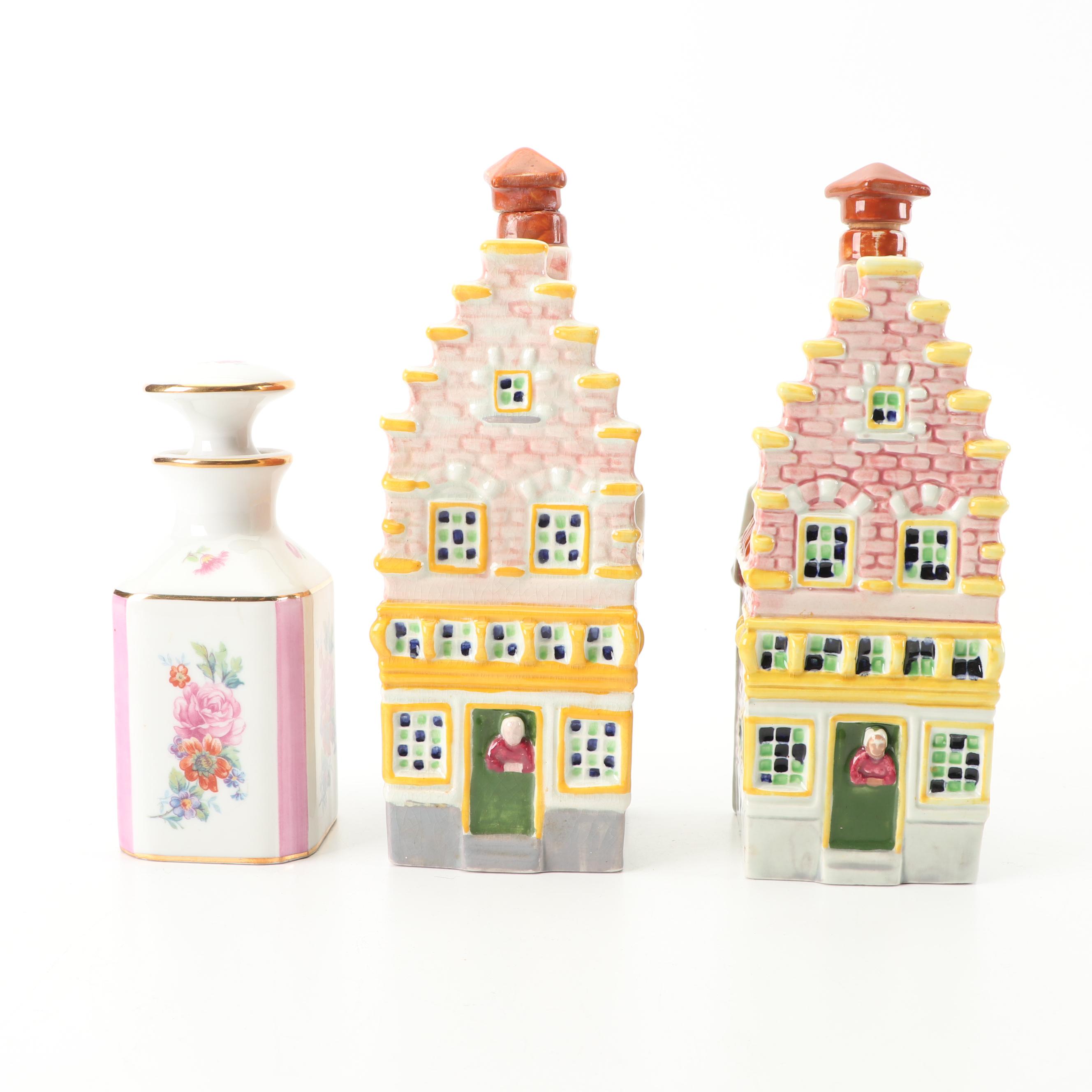 Royal Goedewaagen House Bottles, Limoges Perfume Bottle, And Hand-Painted Plates