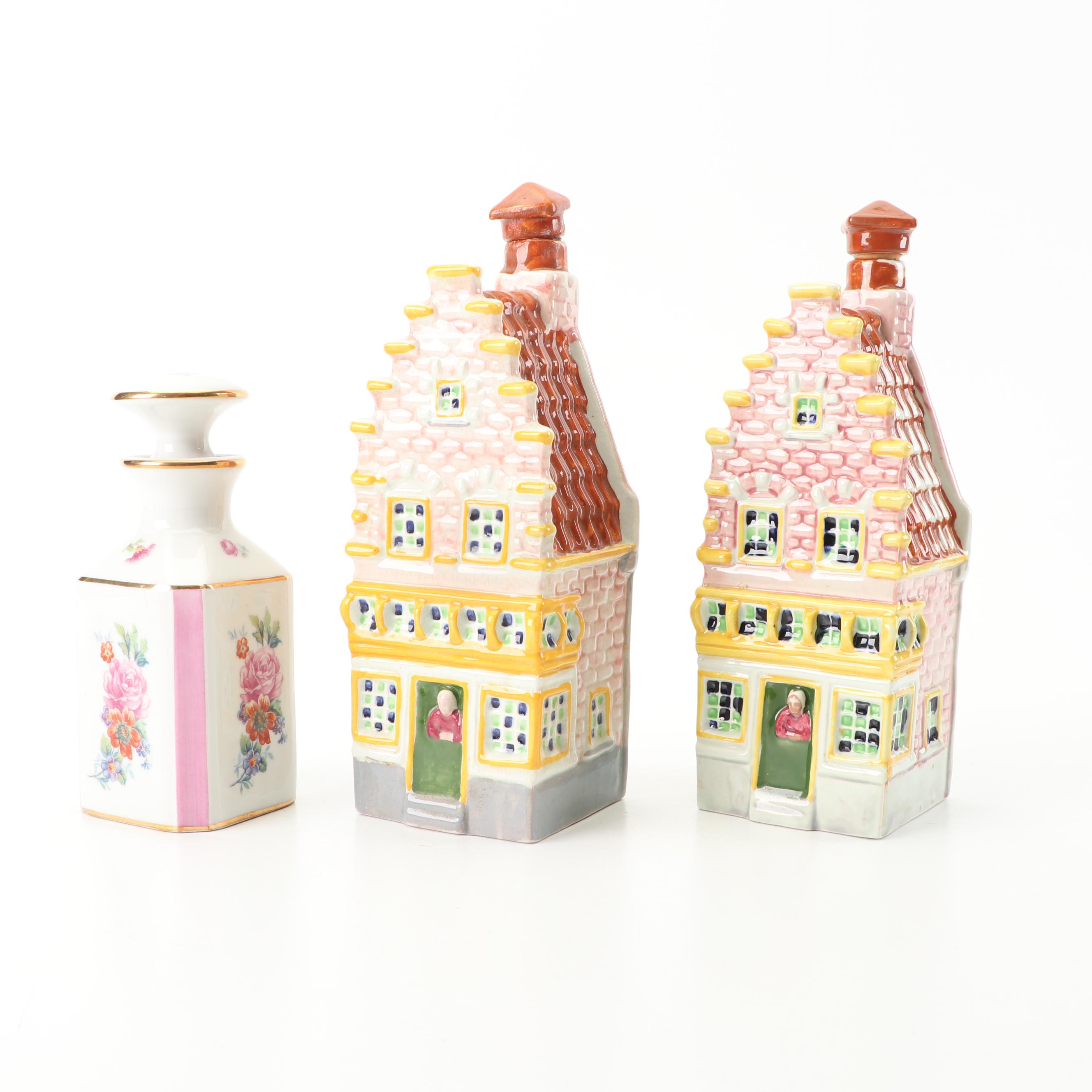 Royal Goedewaagen House Bottles, Limoges Perfume Bottle, And Hand-Painted Plates