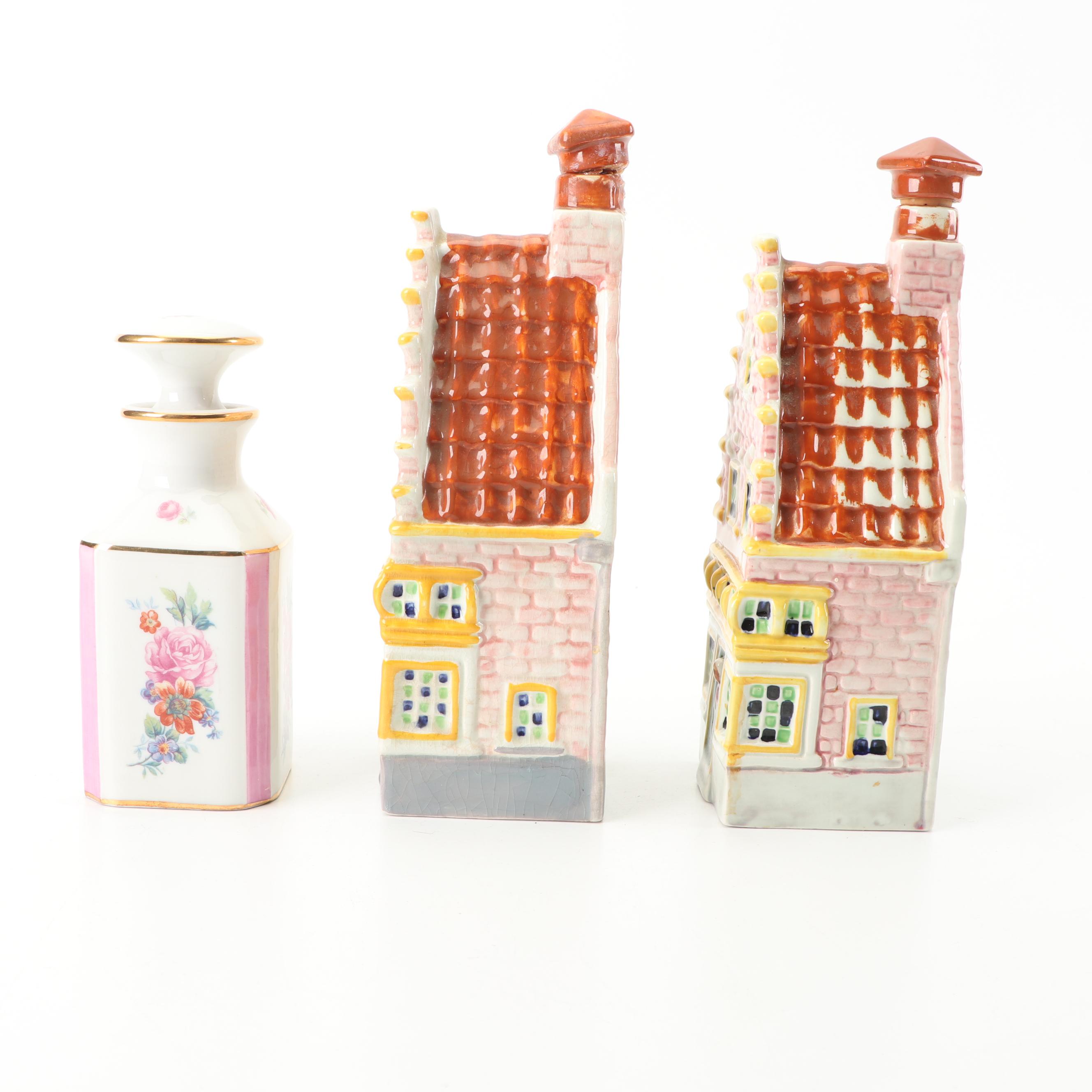 Royal Goedewaagen House Bottles, Limoges Perfume Bottle, And Hand-Painted Plates