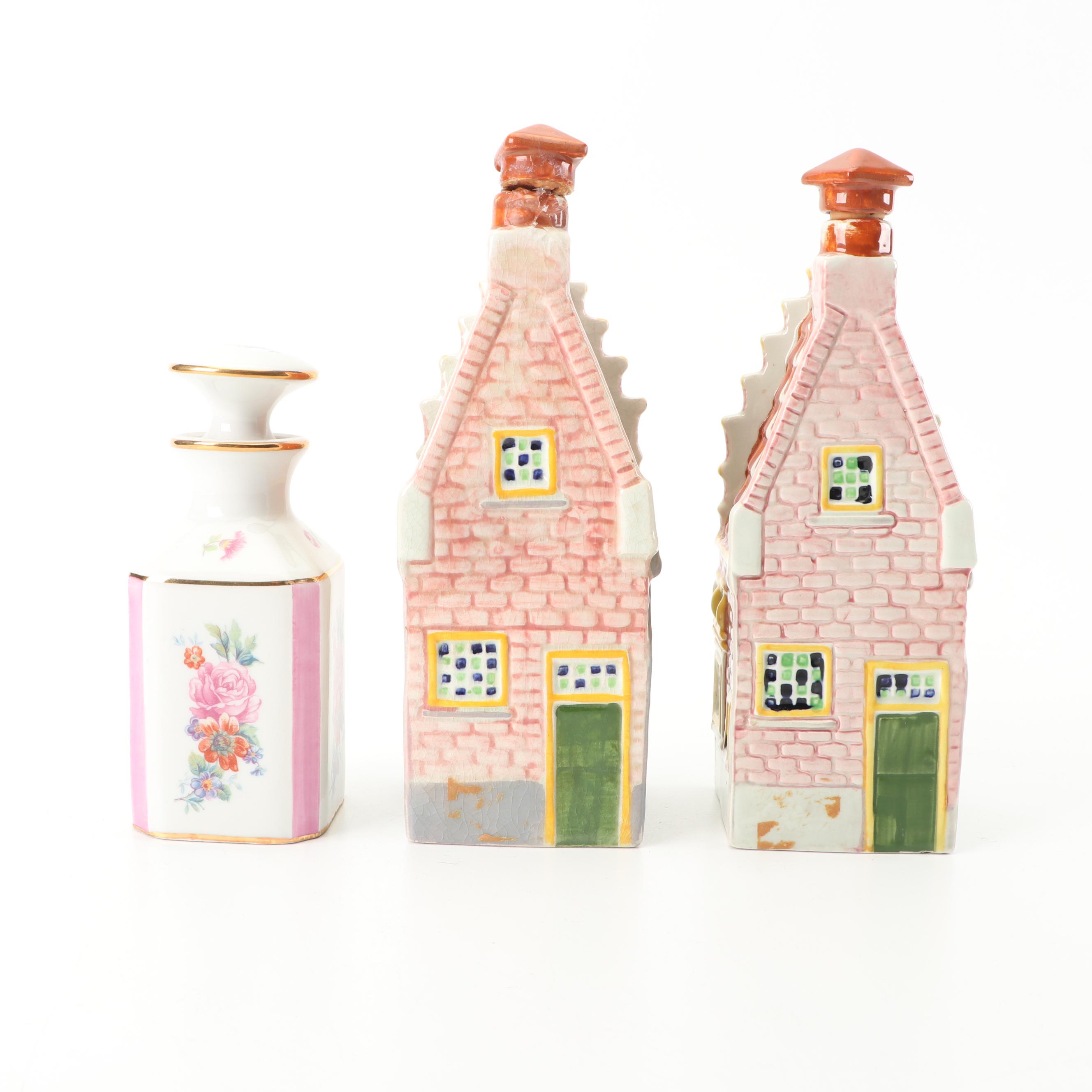 Royal Goedewaagen House Bottles, Limoges Perfume Bottle, And Hand-Painted Plates