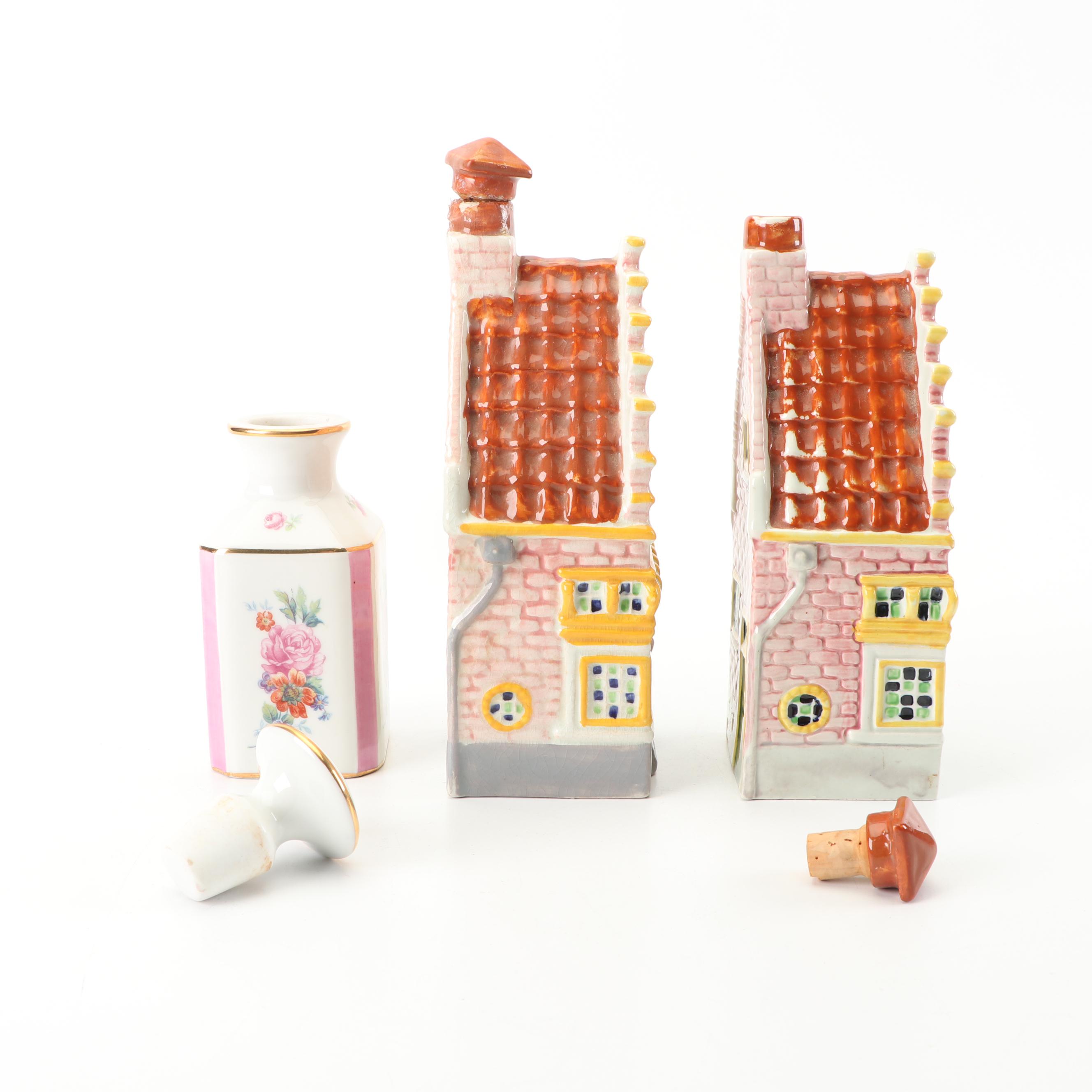 Royal Goedewaagen House Bottles, Limoges Perfume Bottle, And Hand-Painted Plates
