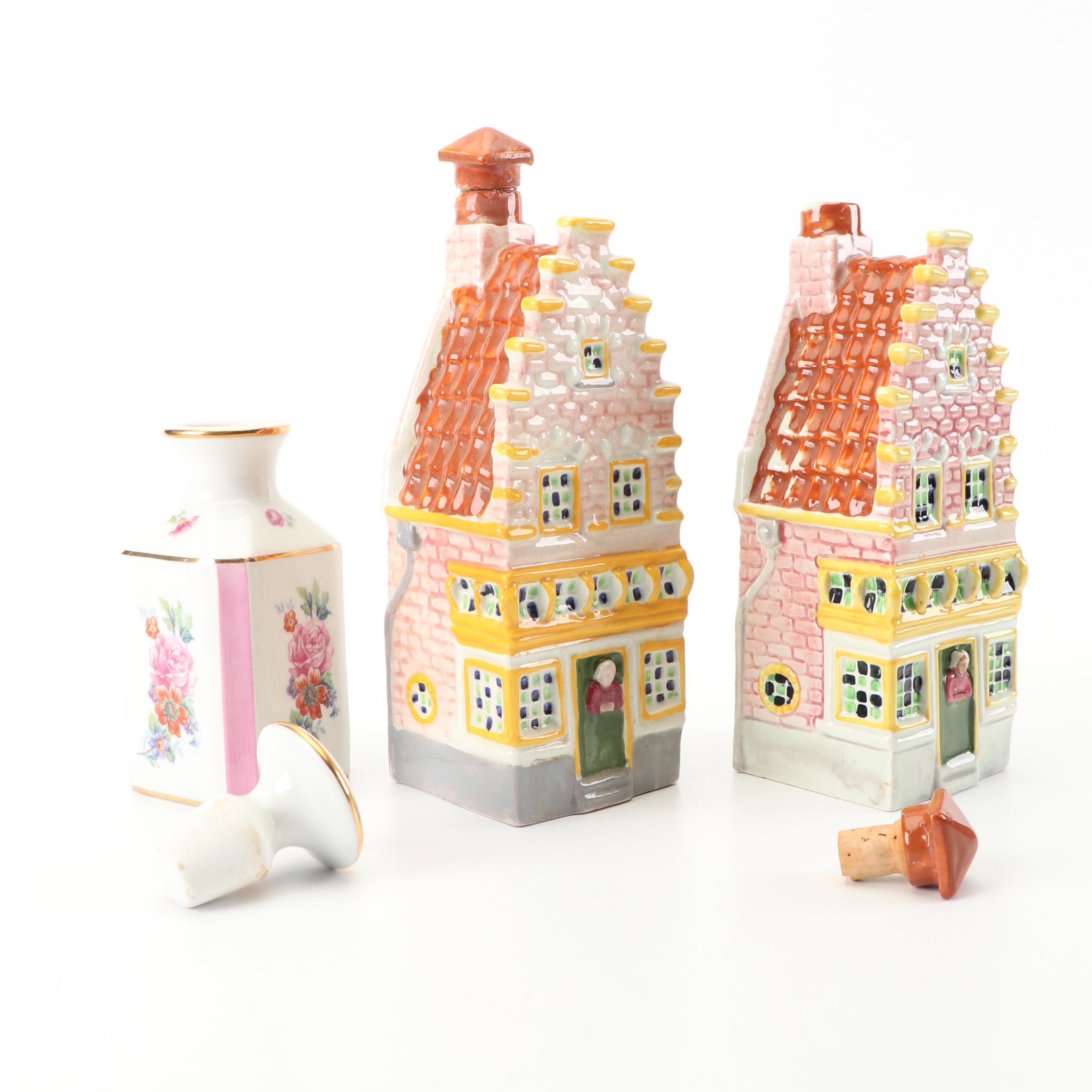 Royal Goedewaagen House Bottles, Limoges Perfume Bottle, And Hand-Painted Plates