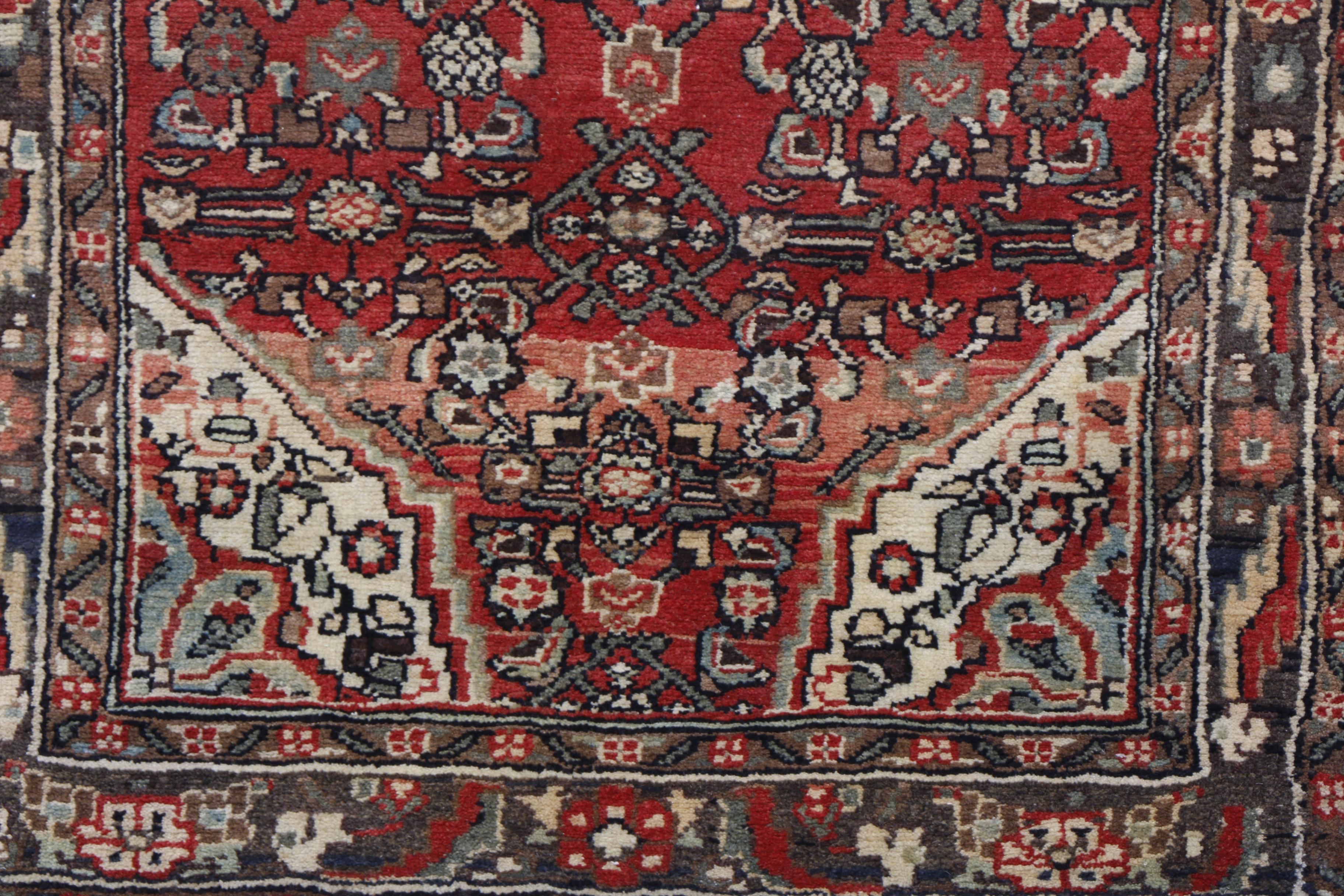 Hand-Knotted Persian Malayer Wool Carpet Runner
